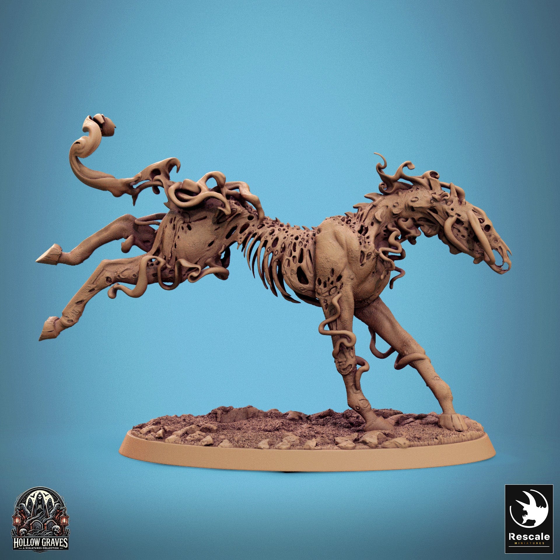 Tabletop RPG Miniature Doomstride - 32mm Qumi Rescale Miniatures Doom Stride Gallop (+ a Wild with rider version) / Wild Mist Quality Miniatures - Qumi Wargaming Mini Model Figure
