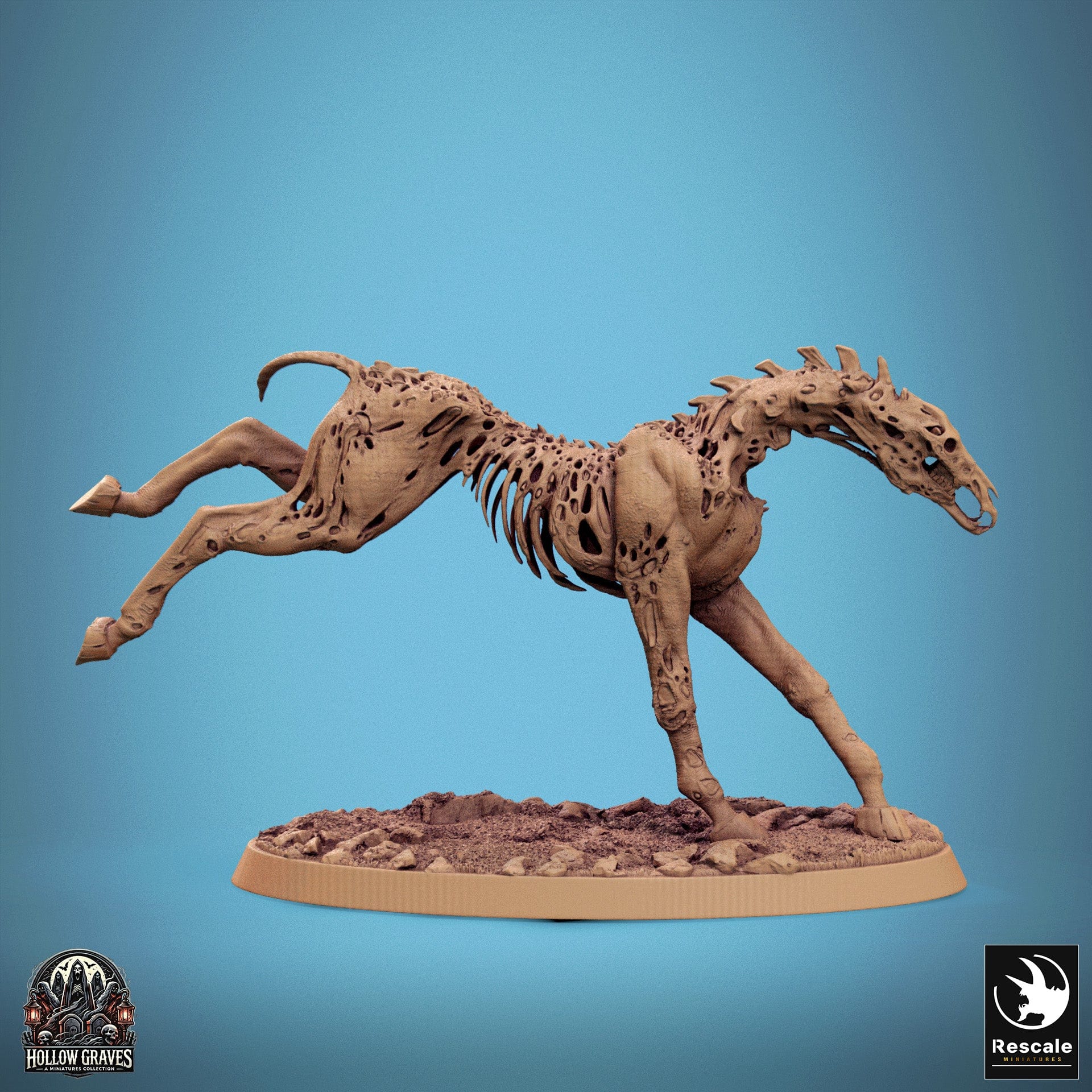 Tabletop RPG Miniature Doomstride - 32mm Qumi Rescale Miniatures Doom Stride Gallop (+ a Wild with rider version) / Wild Quality Miniatures - Qumi Wargaming Mini Model Figure