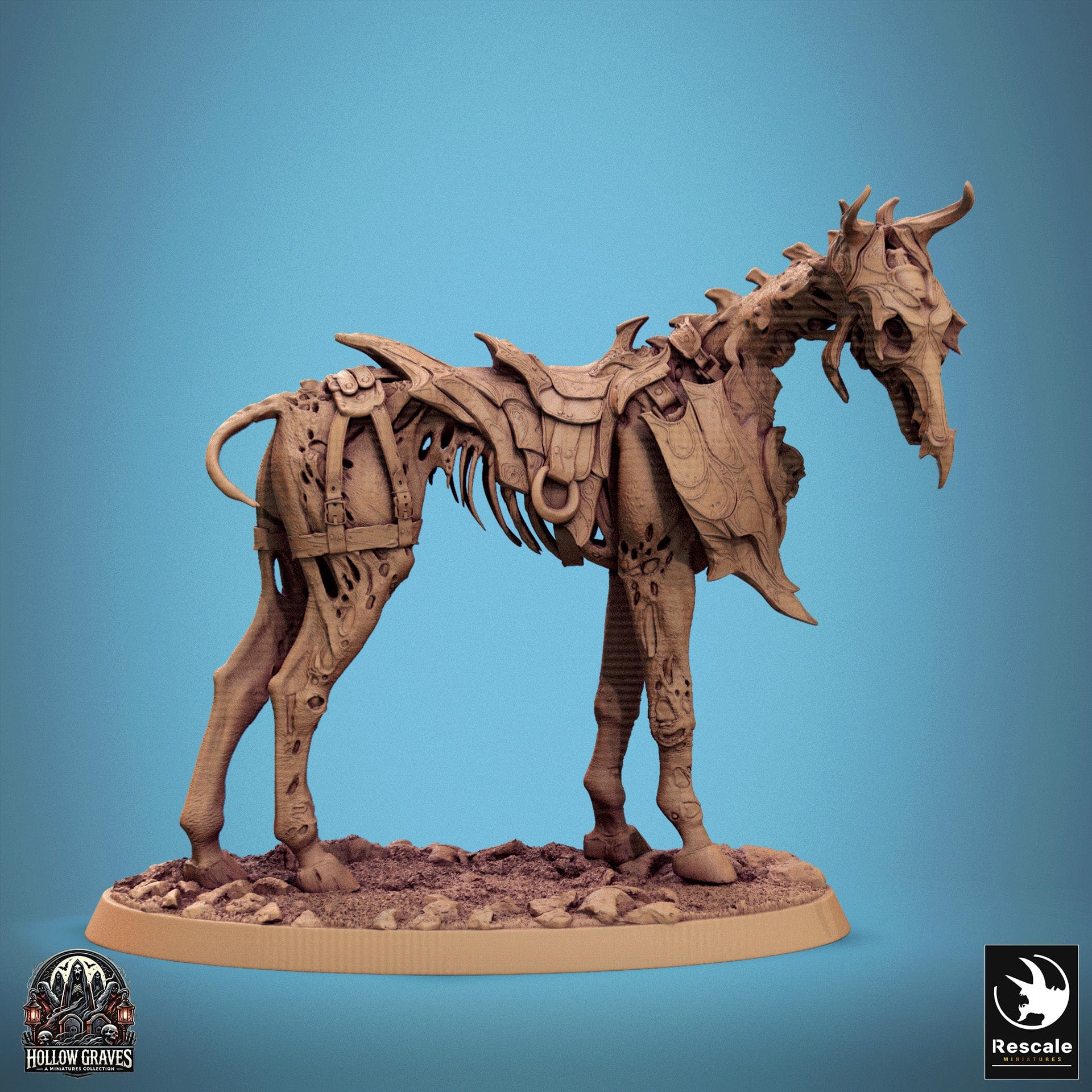 Tabletop RPG Miniature Doomstride - 32mm Qumi Rescale Miniatures Doom Stride Idle (No Mist version) / Saddle Quality Miniatures - Qumi Wargaming Mini Model Figure