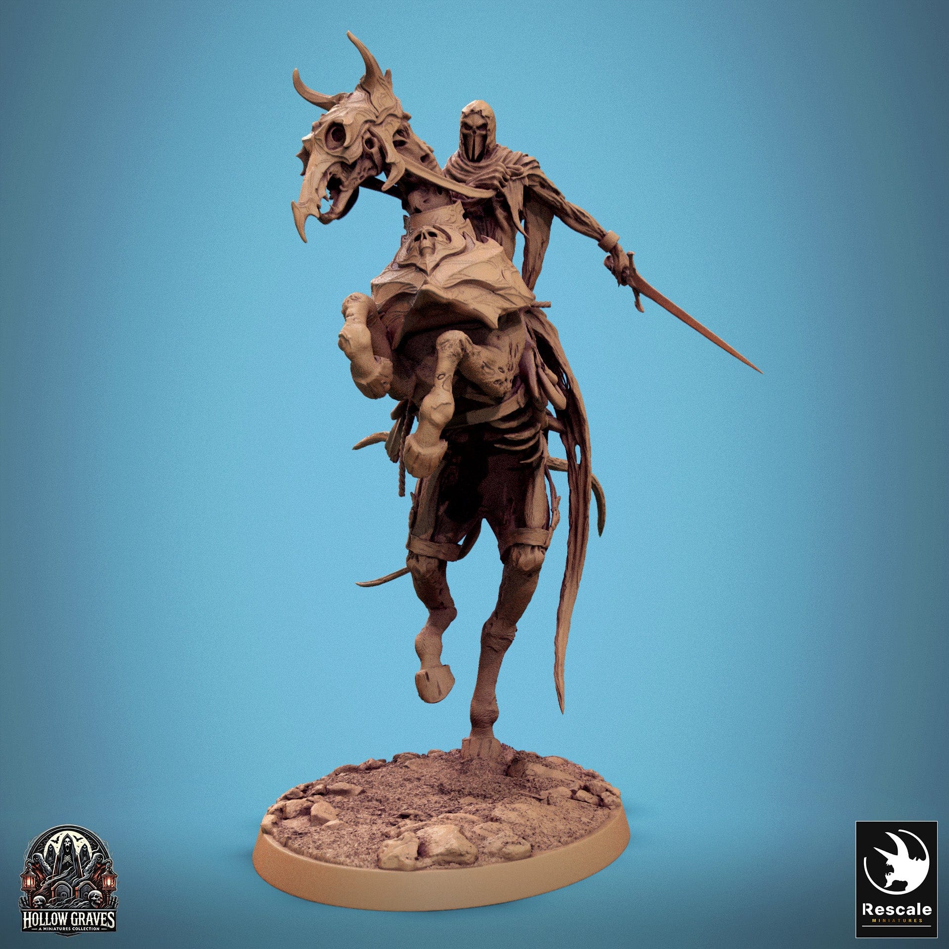 Tabletop RPG Miniature Doomstride - 32mm Qumi Rescale Miniatures Doom Stride Rush / Mounted Quality Miniatures - Qumi Wargaming Mini Model Figure