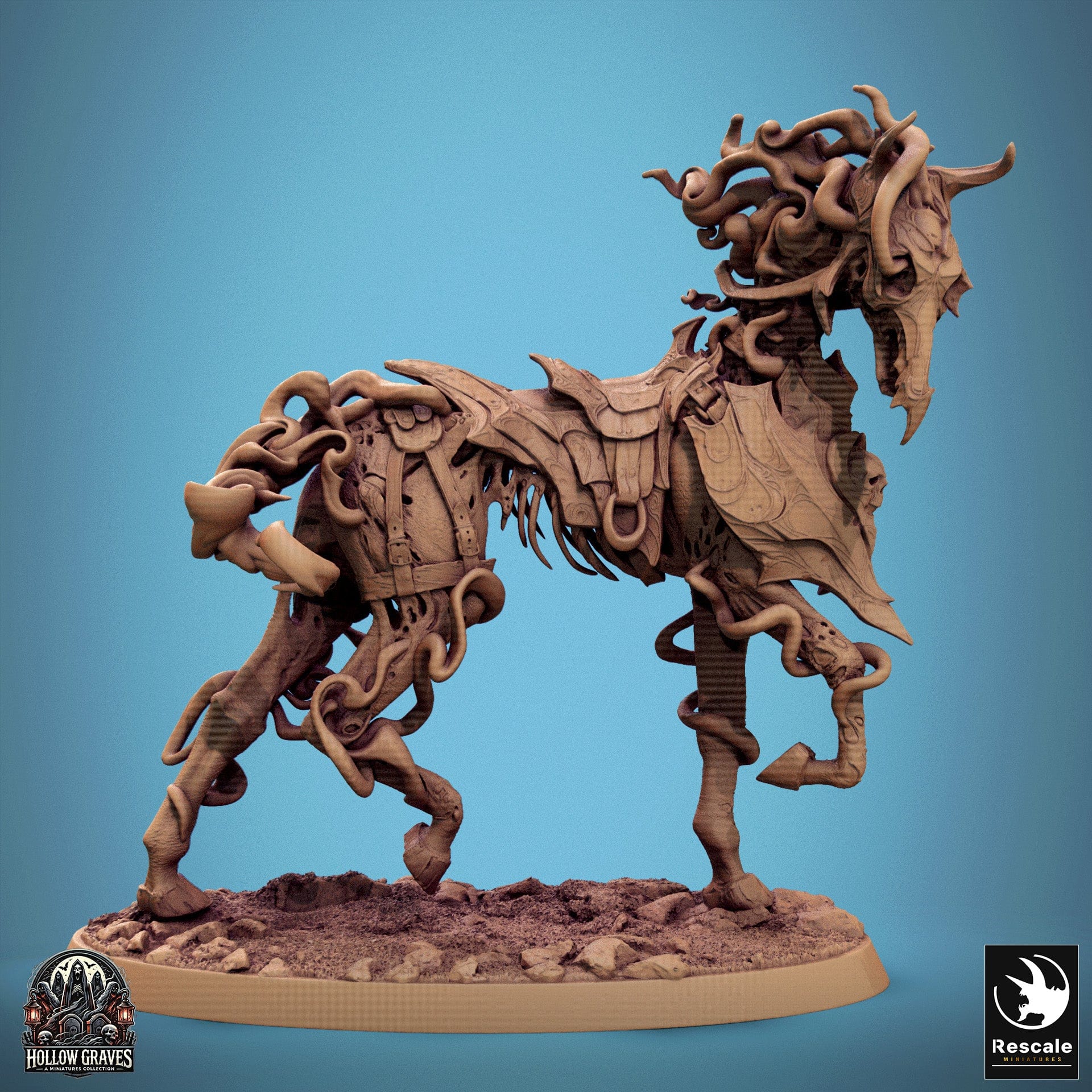 Tabletop RPG Miniature Doomstride - 32mm Qumi Rescale Miniatures Doom Stride Walk / Saddle Mist Quality Miniatures - Qumi Wargaming Mini Model Figure
