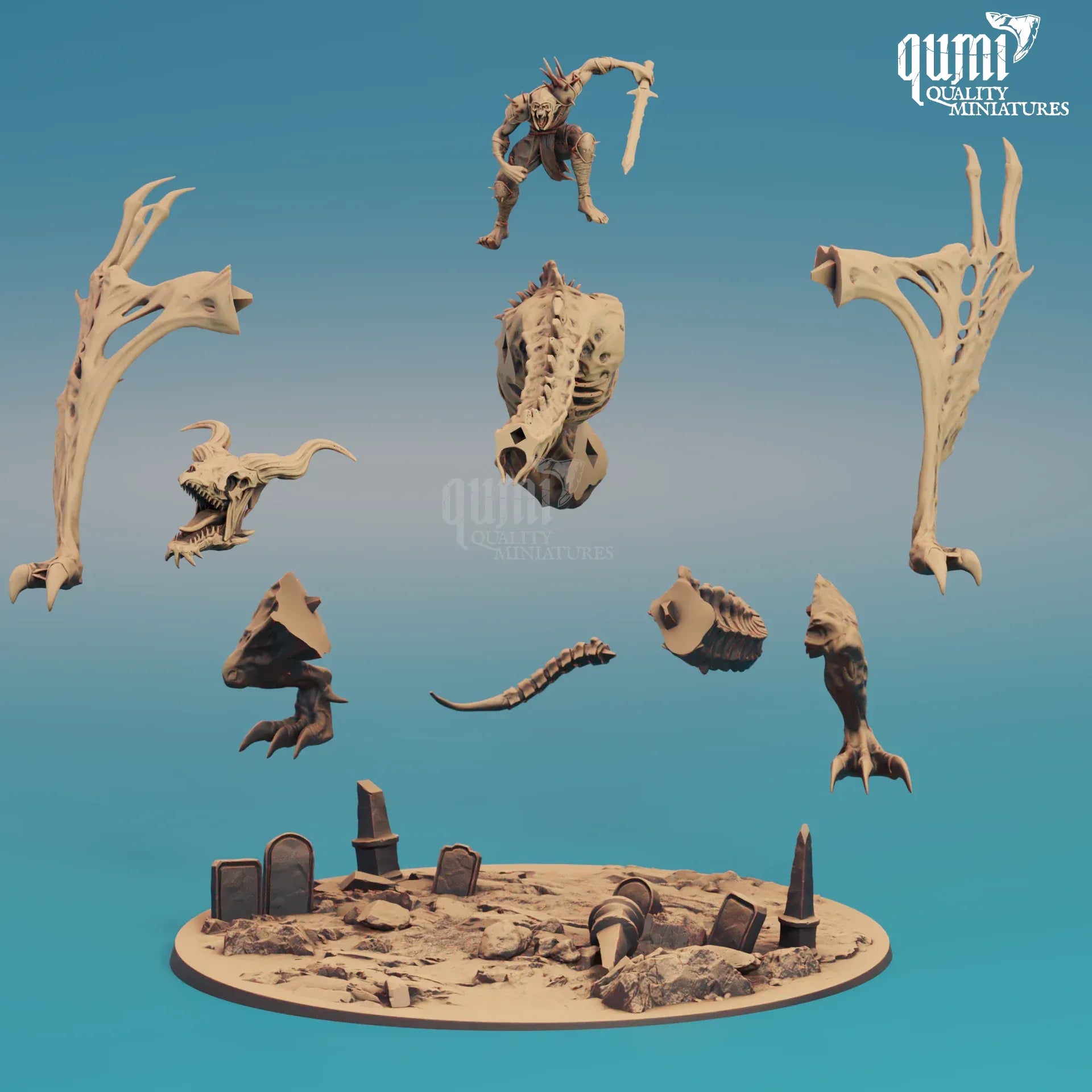 Dragon Figurine Bann Wyvern 32mm Rescale Miniatures - Quality Miniatures - Qumi