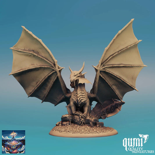 Dragon Miniature Ancient Gold Dragon Detailed Resin Print Customizable