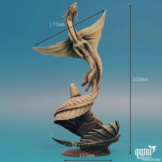 Dragon Miniature Gold Dragon 32mm Rescale Miniatures - Quality Miniatures - Qumi