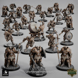 Fighter Unchained Immortals Tabletop Miniatures by Qumi, 3D printed resin tabletop miniature for RPGs, wargaming and painting