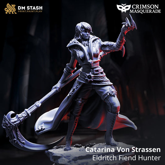Eldritch Fiend Hunter Miniature Catarina 32mm 75mm DM Stash