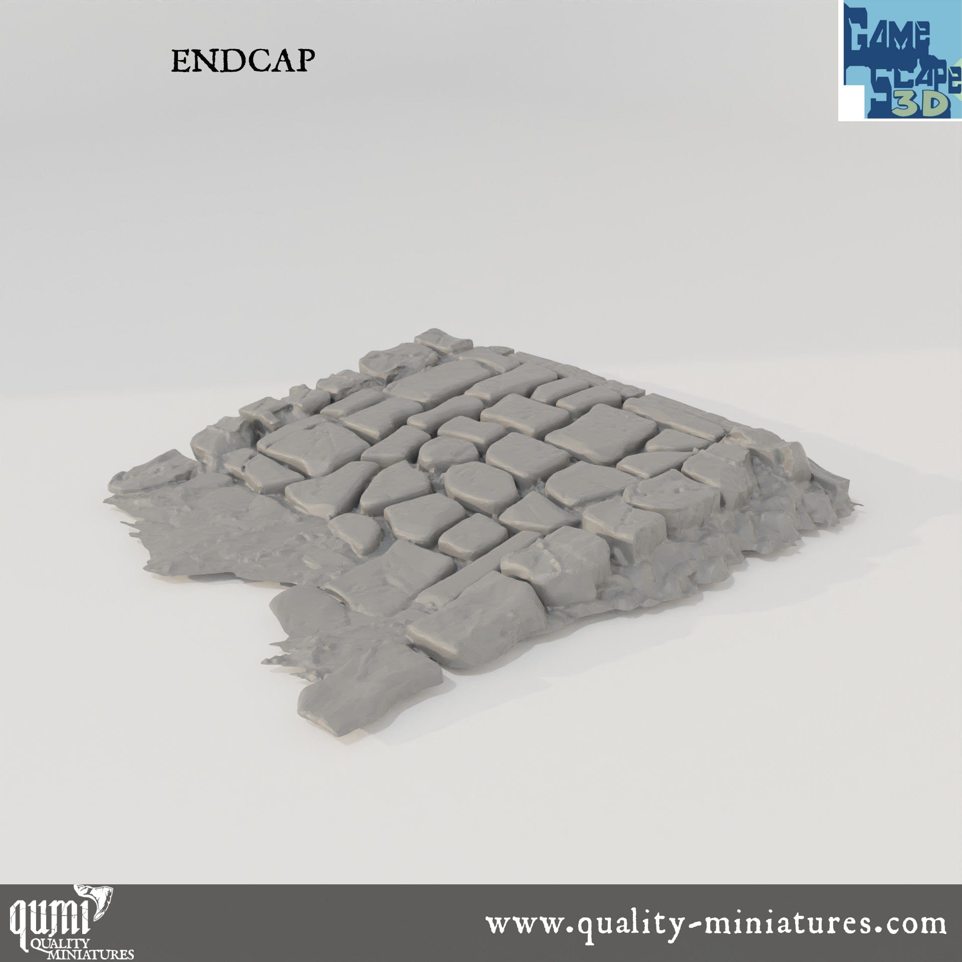 Roads, Curves, Straights and Intersections - Resin Print - Tabletop RPG Terrain - GameScape3D - Qumi Endcap Quality Miniatures - Qumi Wargaming Mini Model Figure