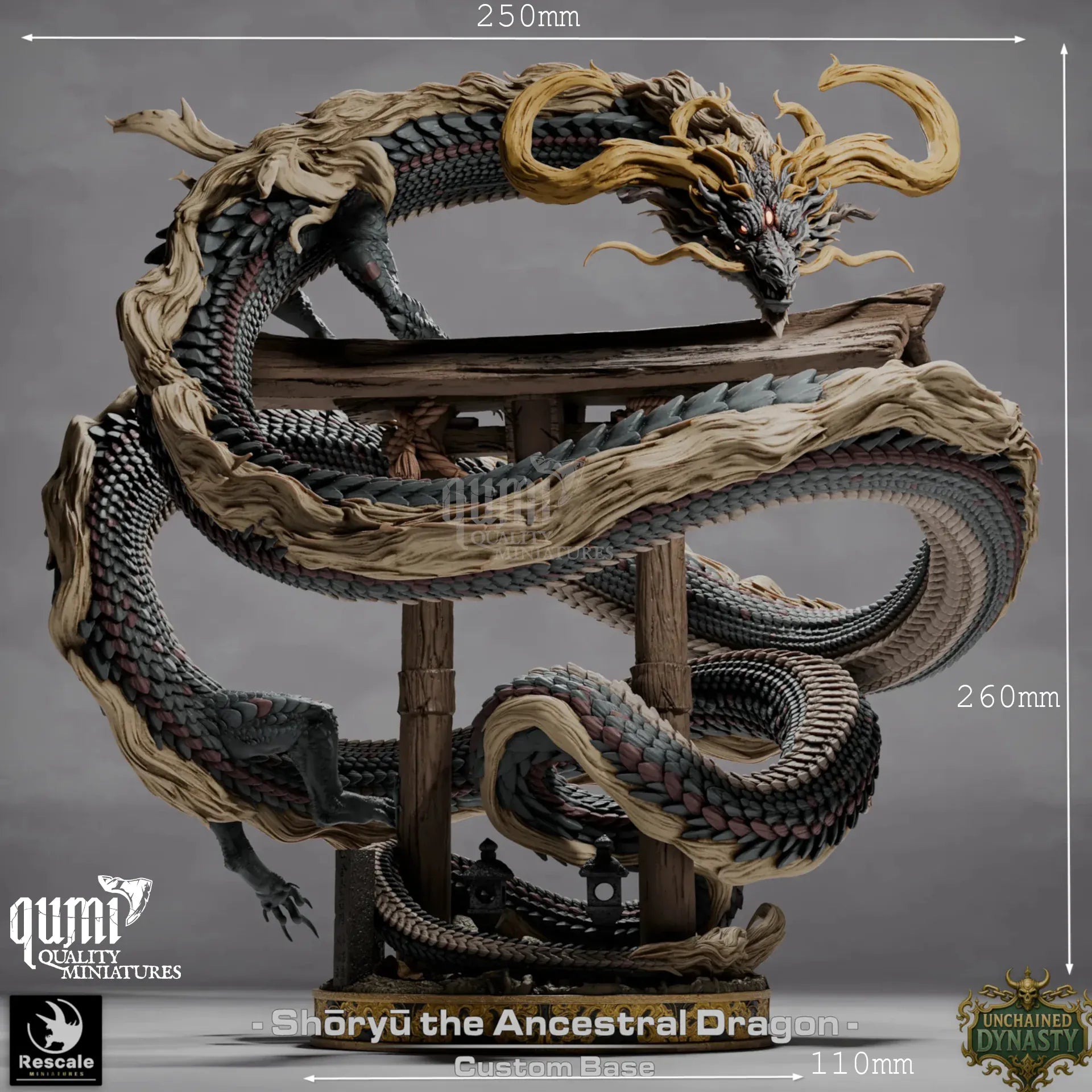 Fantasy Ancestral Dragon Shoryu Qumi Rescale Miniatures - Quality Miniatures - Qumi