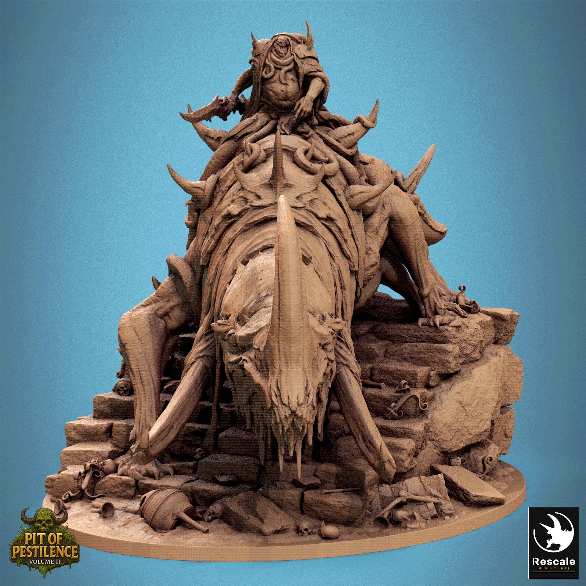 Fantasy Boss Monster Tyrant Of The Mawcoil Rescale Miniatures - Quality Miniatures - Qumi