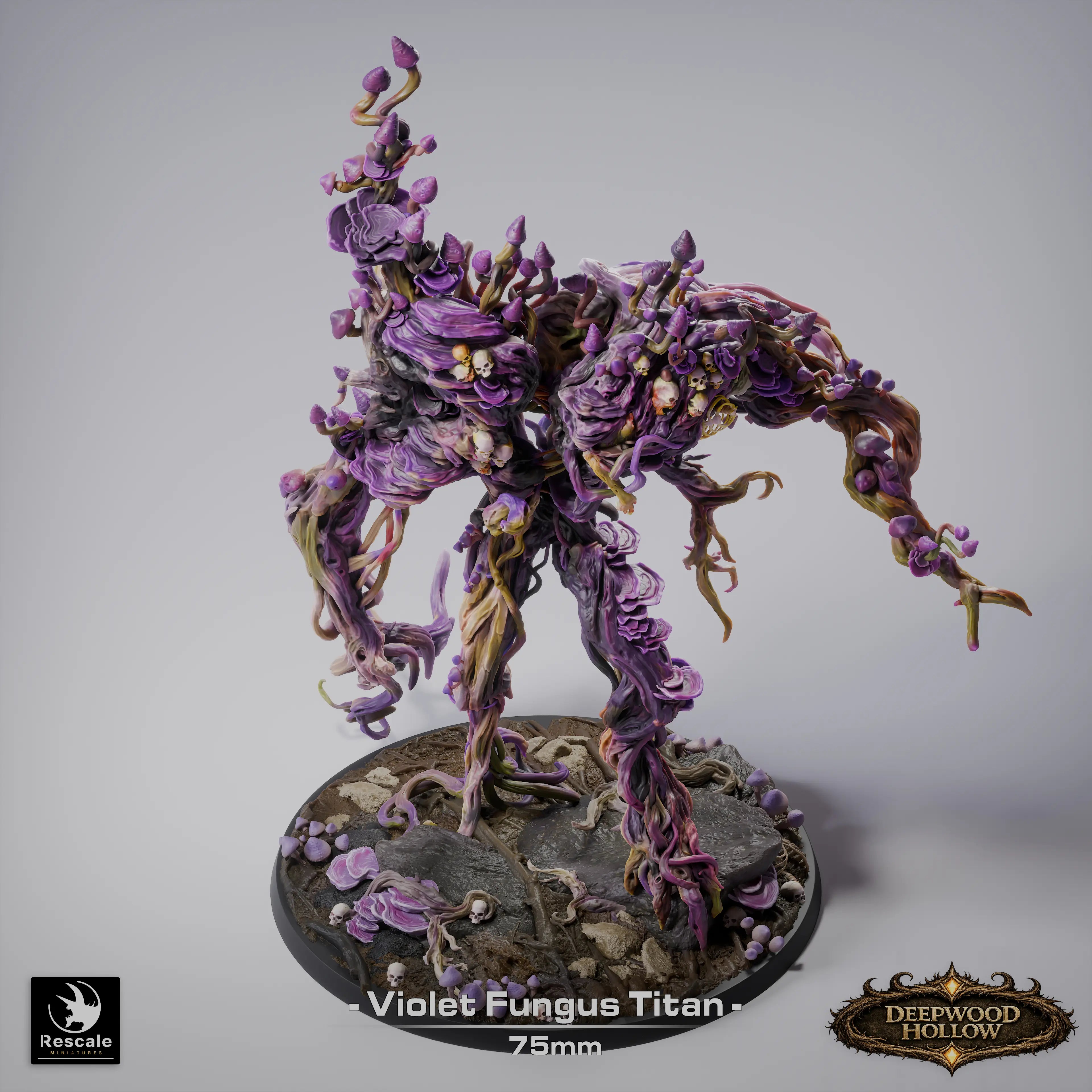Fantasy Creature Violet Fungus Titan resin miniature by Qumi, detailed tabletop wargaming mini for RPG and fantasy battles.