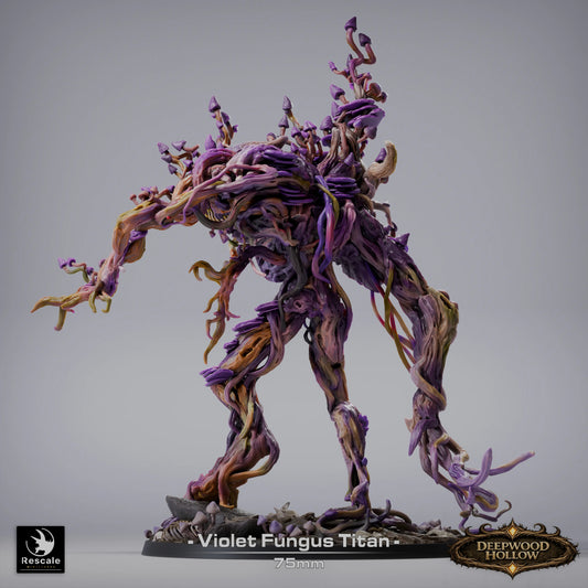 Fantasy Creature Violet Fungus Titan miniature from Qumi, detailed resin wargaming figure for tabletop RPGs and fantasy battles.