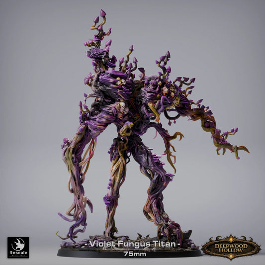 Fantasy creature violet fungus titan miniature from Qumi for tabletop gaming, detailed resin resin figure for RPG and wargaming.