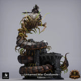Creature War Centipede Tabletop Miniatures by Qumi, 3D printed resin tabletop miniature for RPGs, wargaming and painting