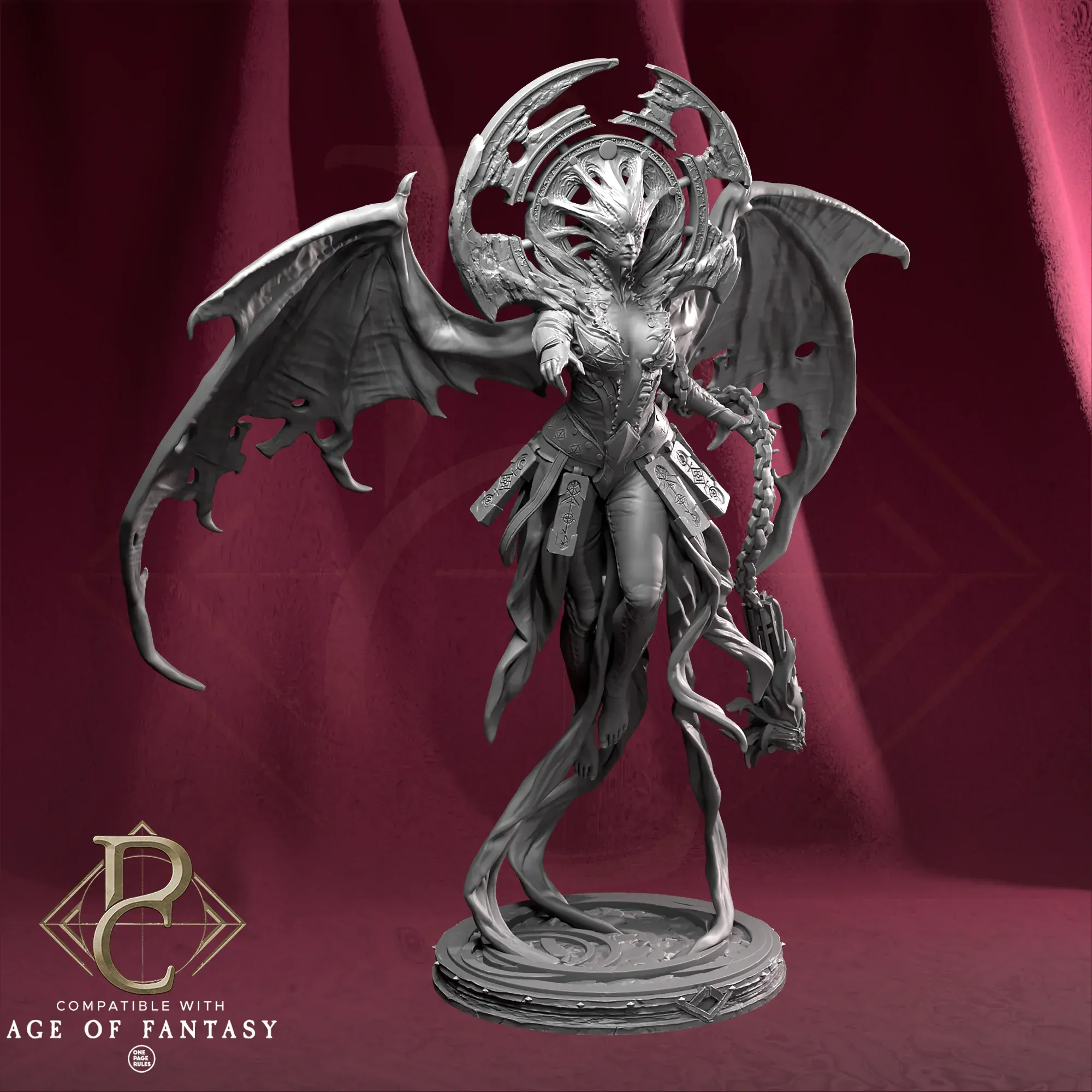 Fantasy Demon Hazabel Judicatrix of Sins 32mm Parasite Collectibles - Quality Miniatures - Qumi