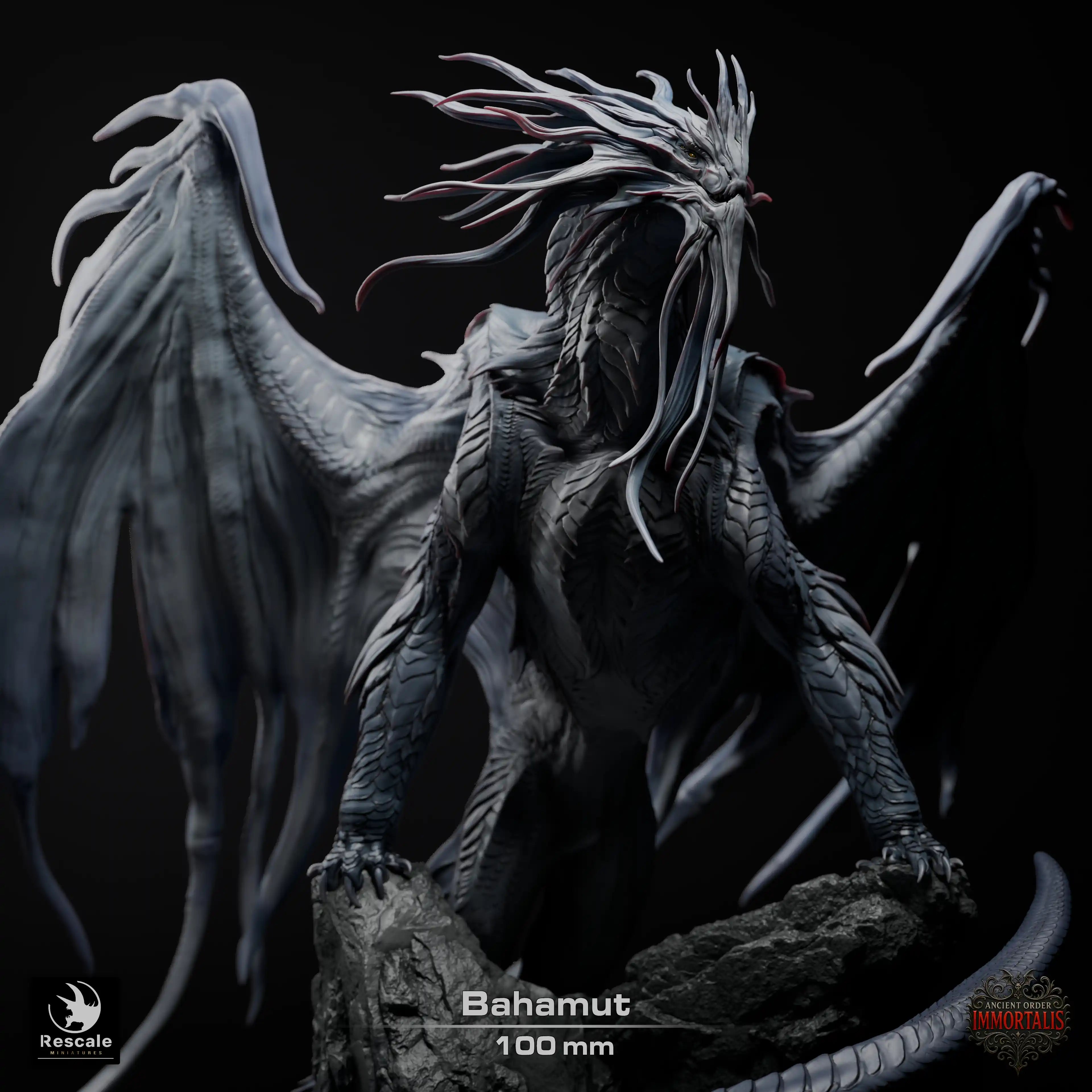 Fantasy Dragon Miniature Bahamut Rescale Miniatures - Quality Miniatures - Qumi