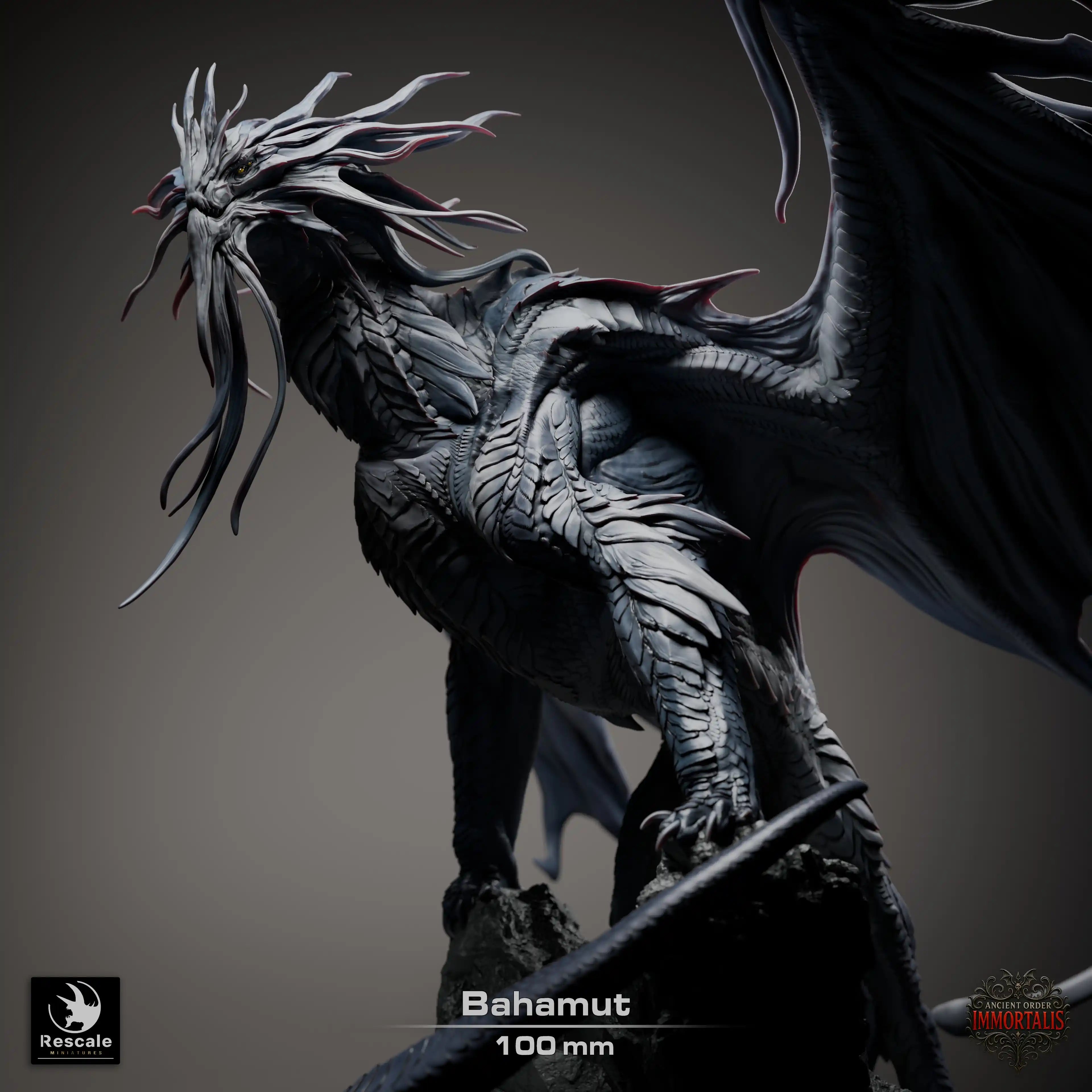 Fantasy Dragon Miniature Bahamut Rescale Miniatures - Quality Miniatures - Qumi