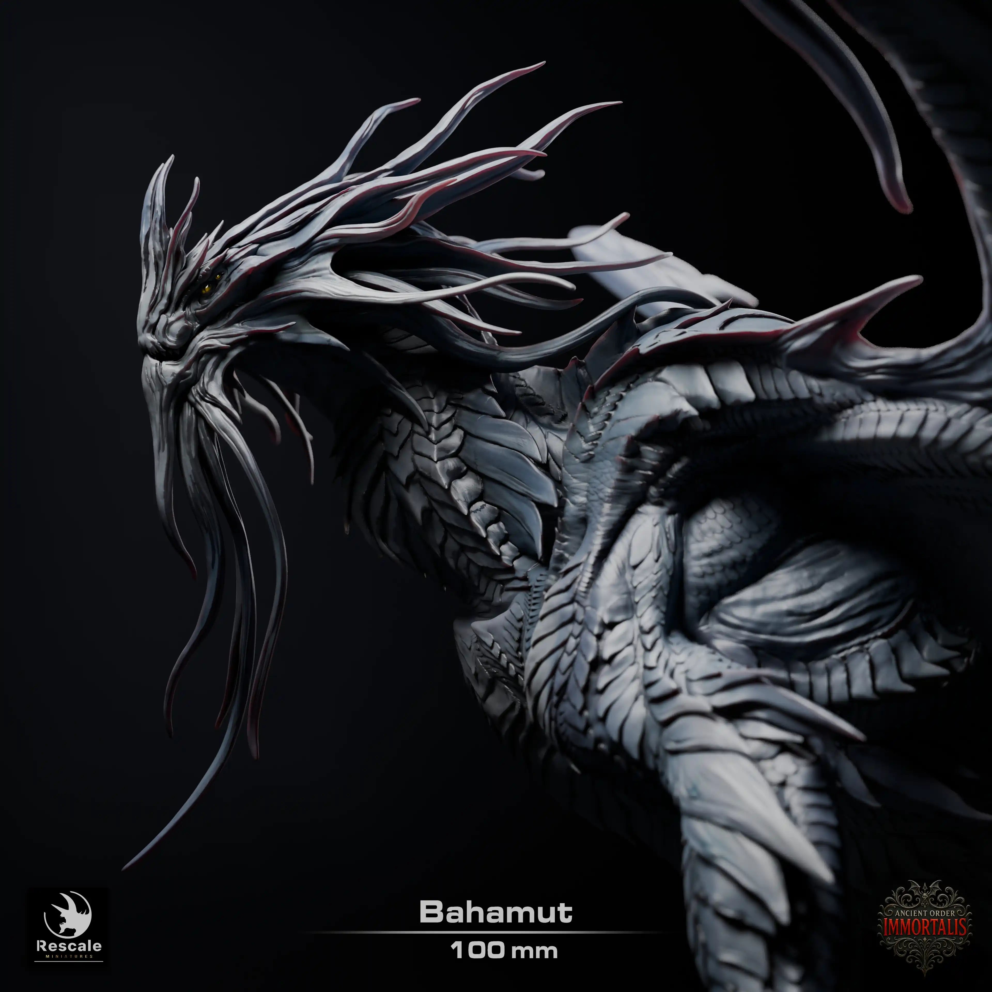 Fantasy Dragon Miniature Bahamut Rescale Miniatures - Quality Miniatures - Qumi