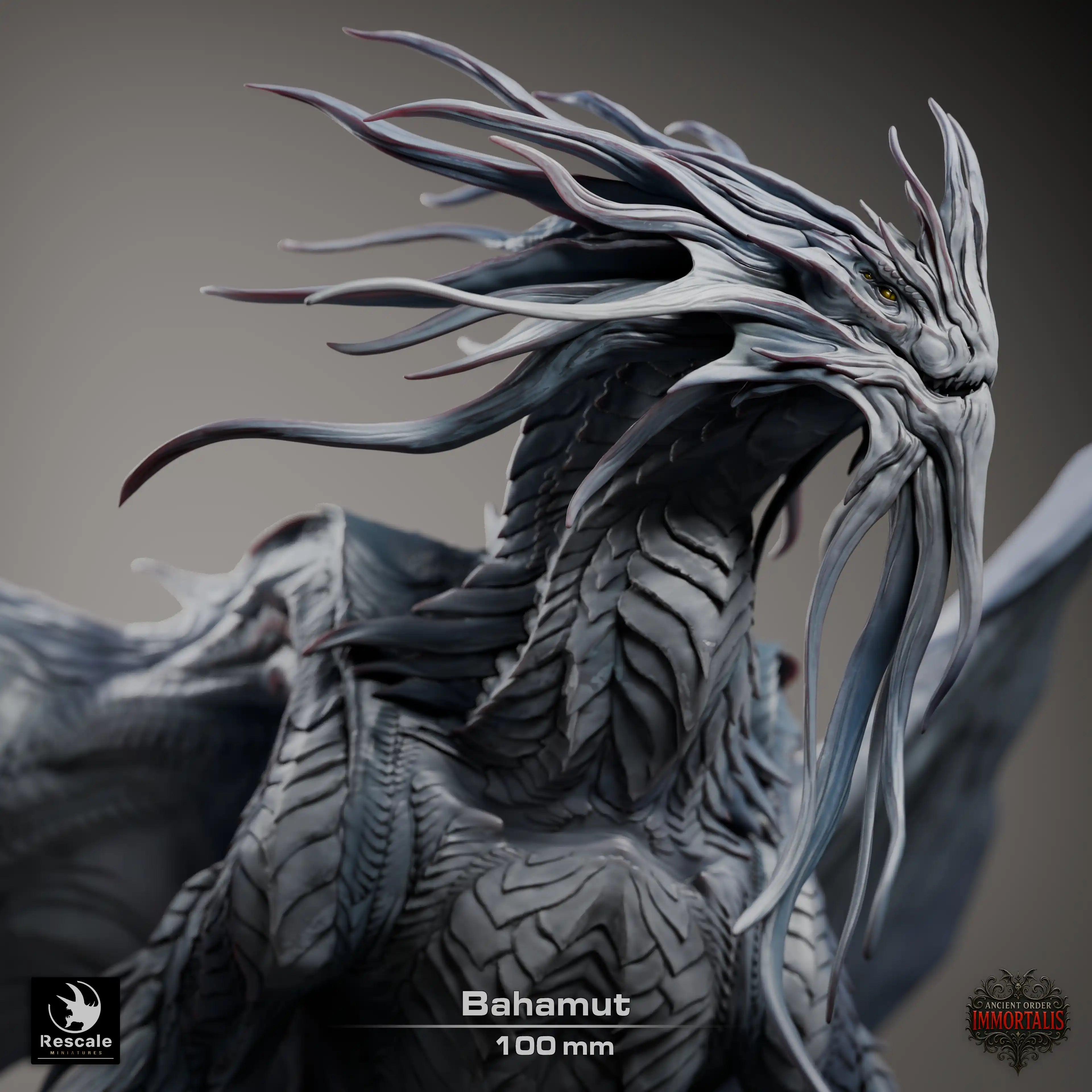Fantasy Dragon Miniature Bahamut Rescale Miniatures - Quality Miniatures - Qumi