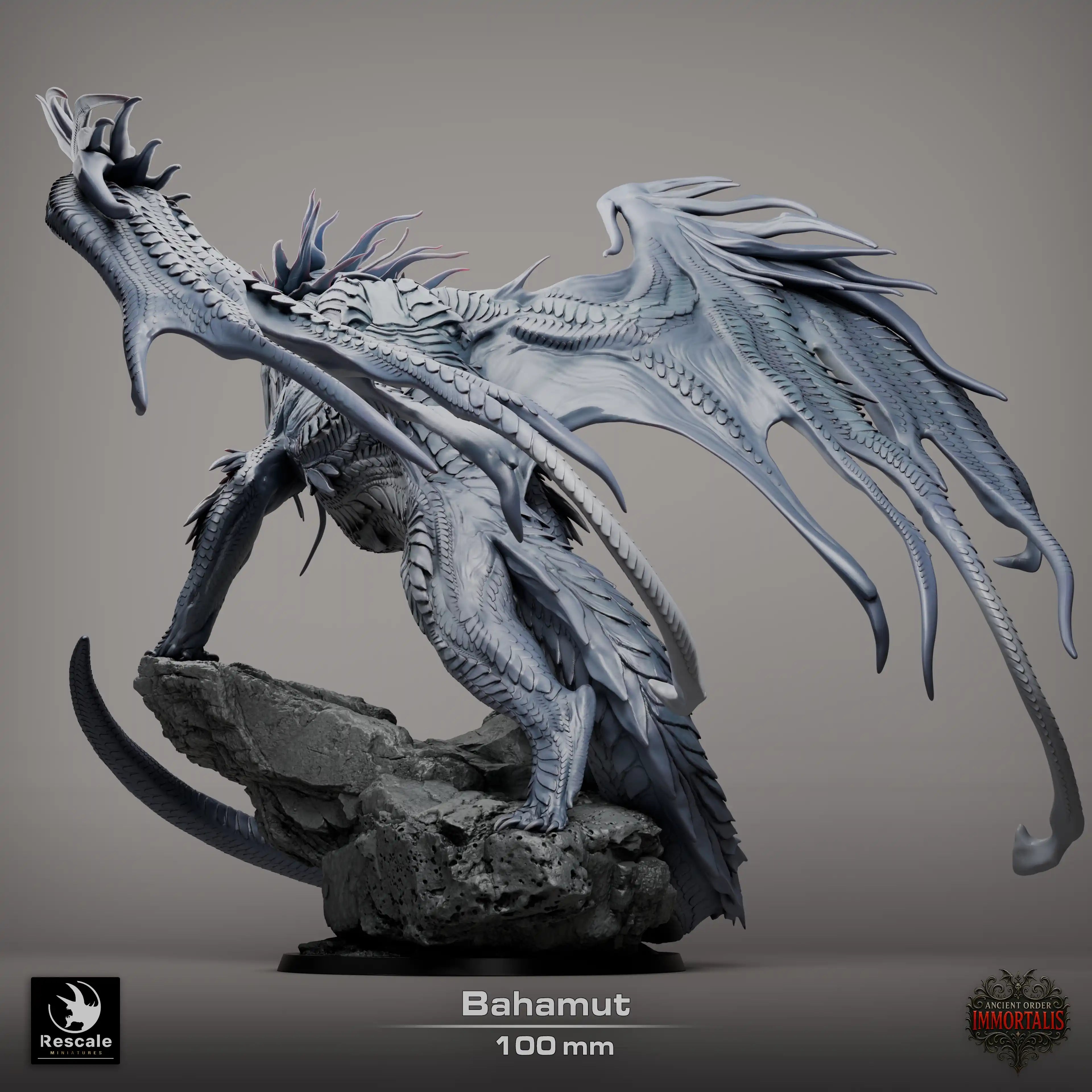 Fantasy Dragon Miniature Bahamut Rescale Miniatures - Quality Miniatures - Qumi