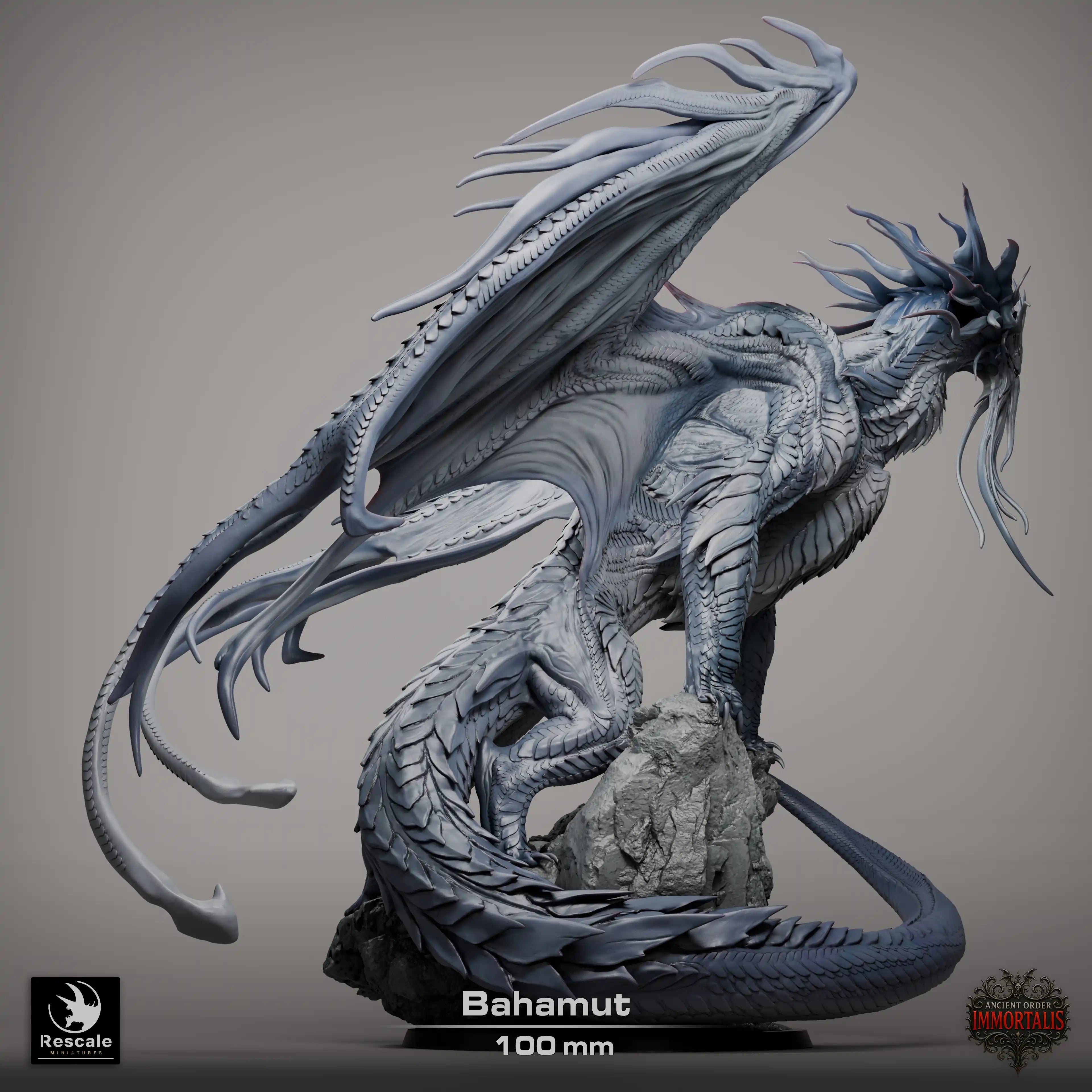 Fantasy Dragon Miniature Bahamut Rescale Miniatures - Quality Miniatures - Qumi