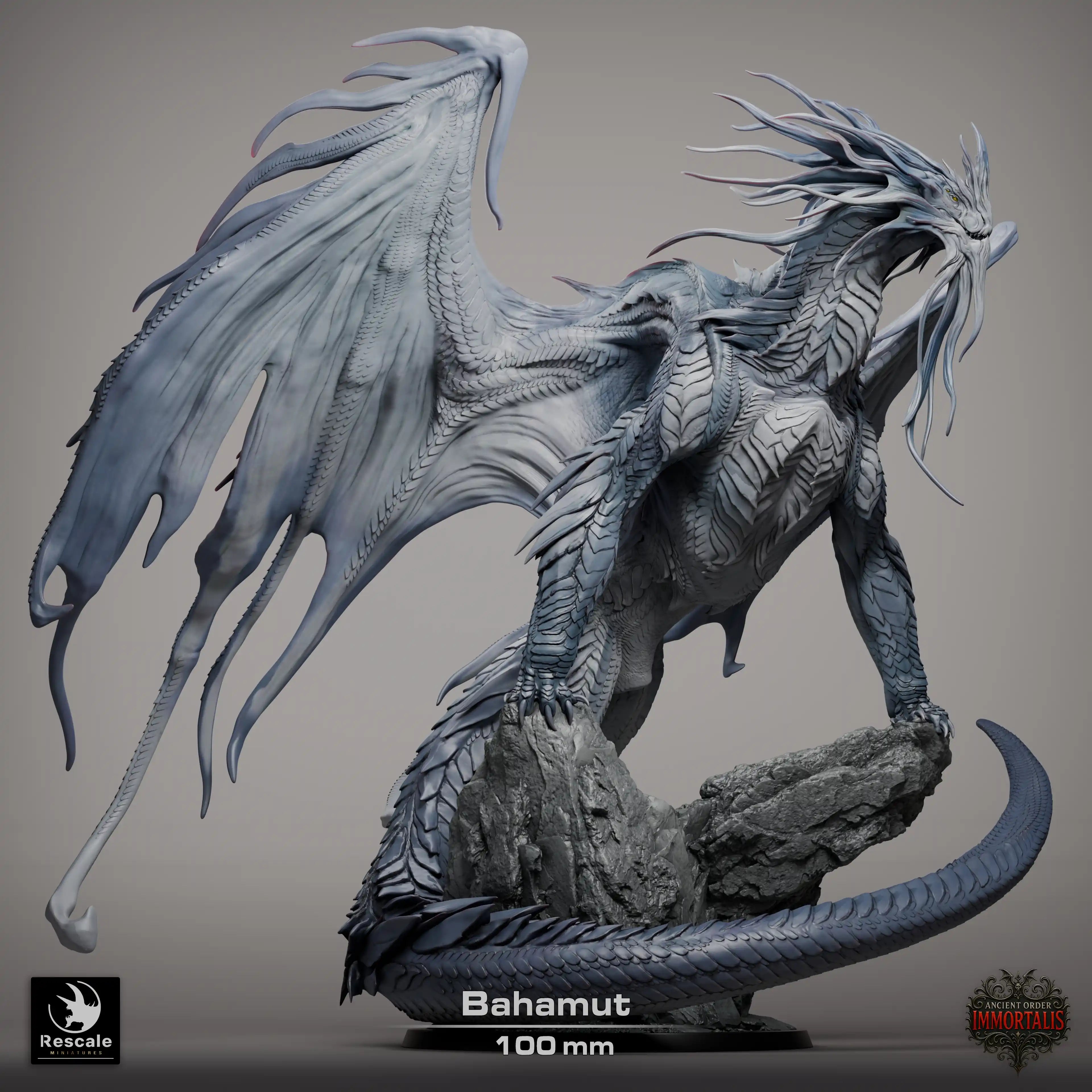 Fantasy Dragon Miniature Bahamut Rescale Miniatures - Quality Miniatures - Qumi