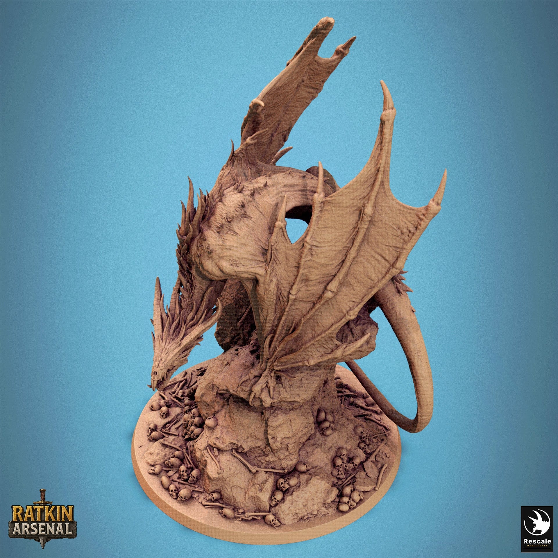 Fantasy Dragon Miniature Blind Crypt Wyrm Rescale Miniatures Quality Miniatures - Qumi Wargaming Mini Model Figure