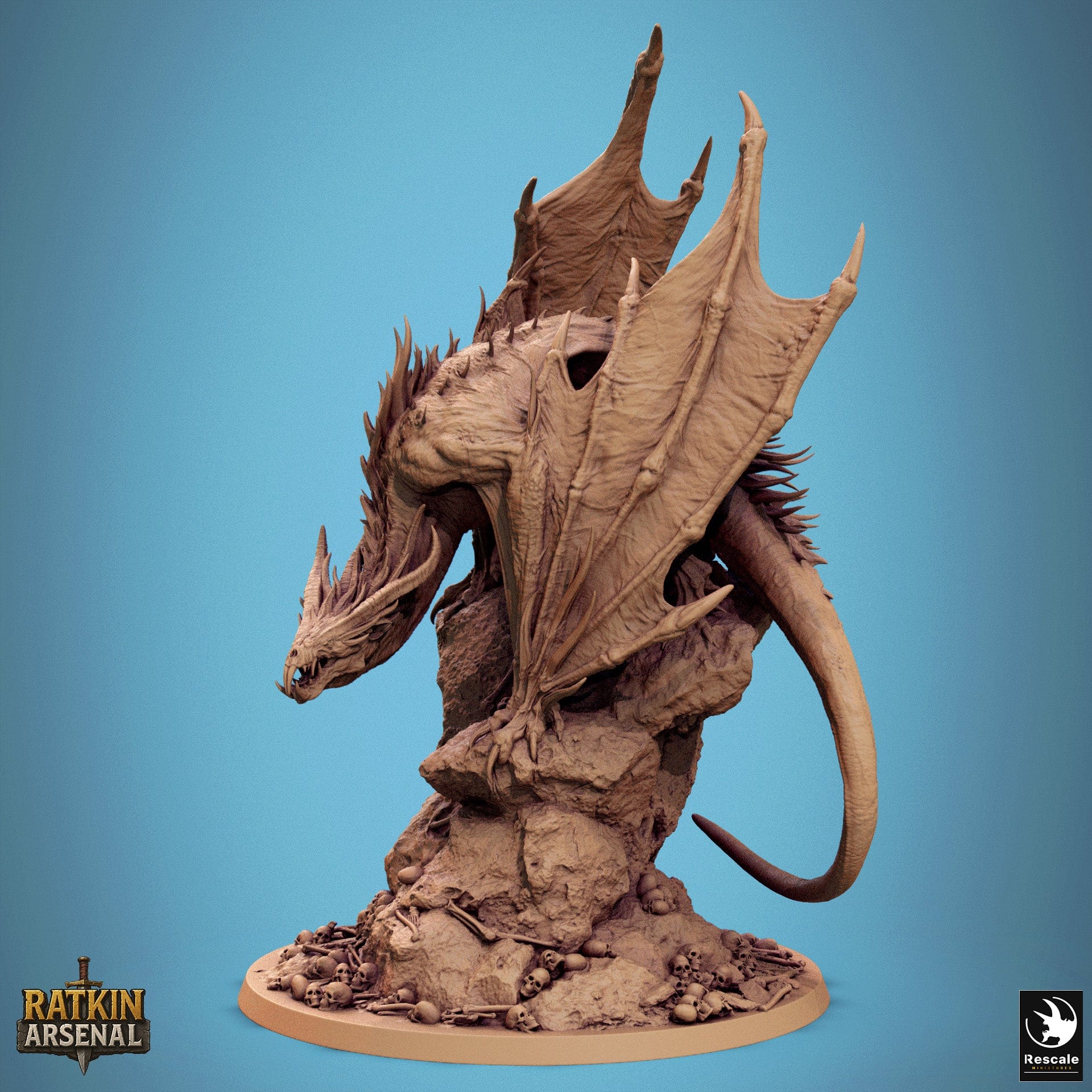 Fantasy Dragon Miniature Blind Crypt Wyrm Rescale Miniatures Quality Miniatures - Qumi Wargaming Mini Model Figure