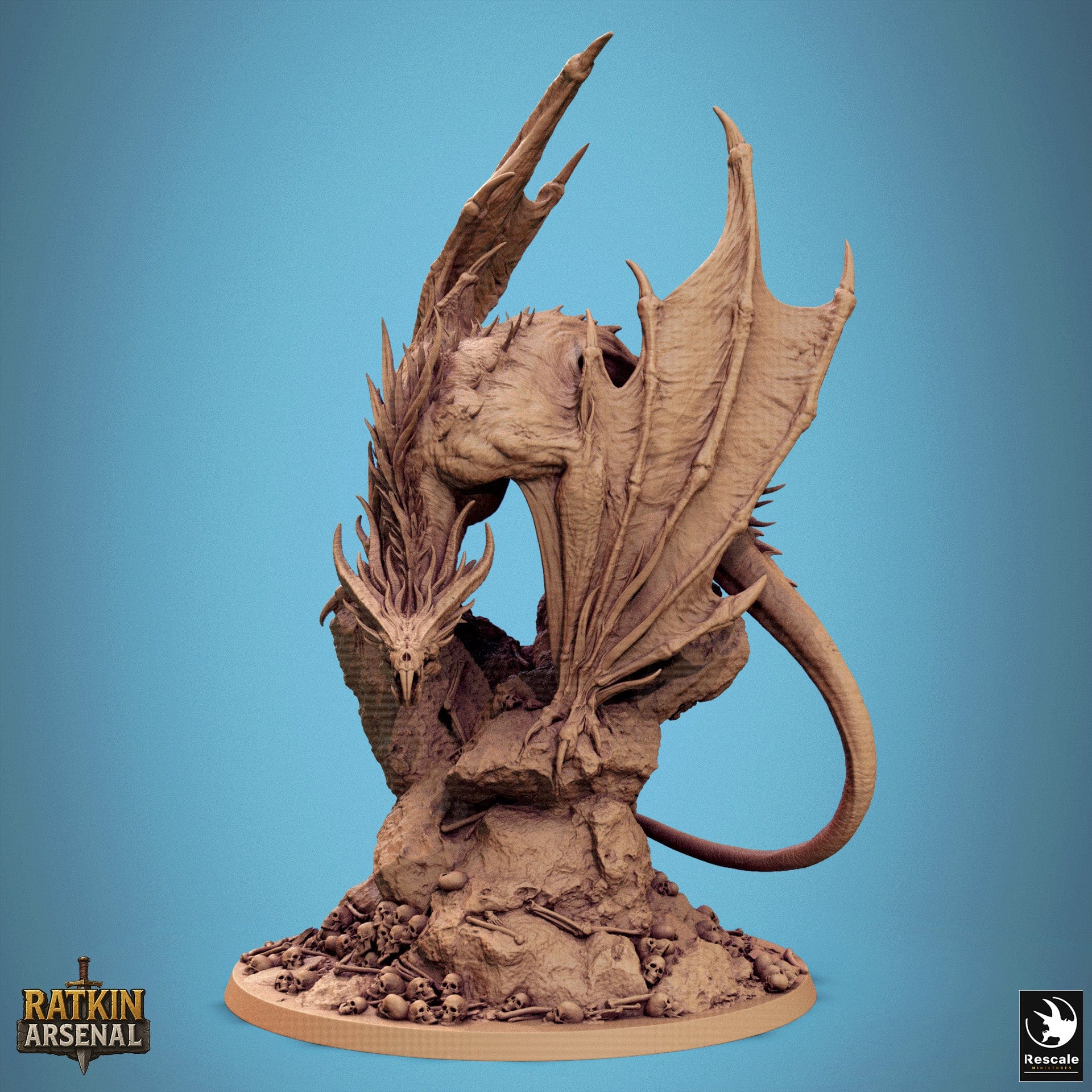 Fantasy Dragon Miniature Blind Crypt Wyrm Rescale Miniatures Quality Miniatures - Qumi Wargaming Mini Model Figure