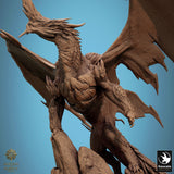 Dragon Chromatic Blue Dragon Tabletop Miniature by Qumi, 3D printed resin tabletop miniature for RPGs, wargaming and painting