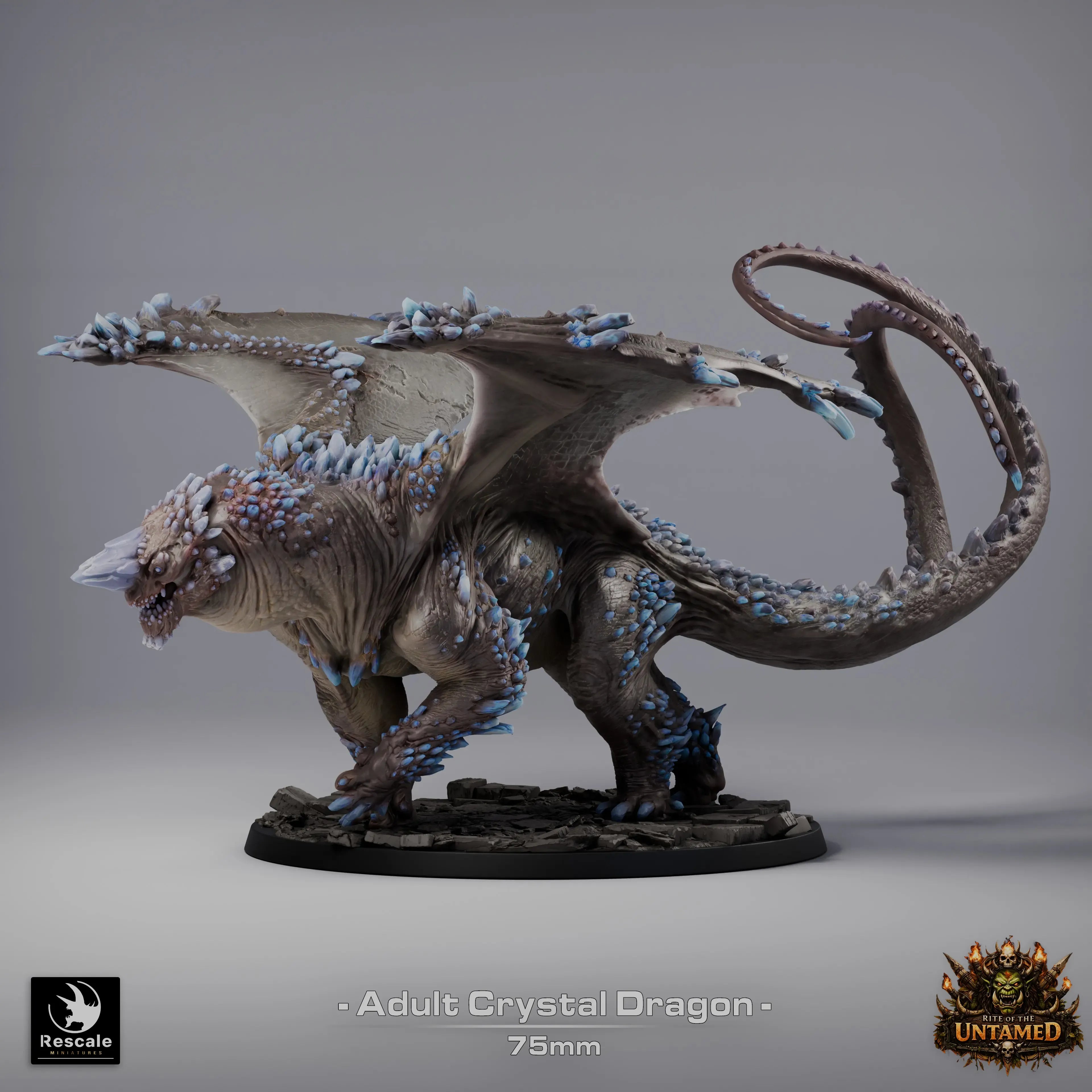 Fantasy Dragon Miniature Crystal Adult Dragon Qumi Rescale Miniatures - Quality Miniatures - Qumi