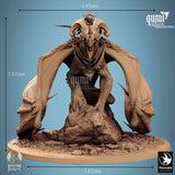 Detailed front view of the Astralyon dragon showing the creature perched on a rock with scale measurements.
