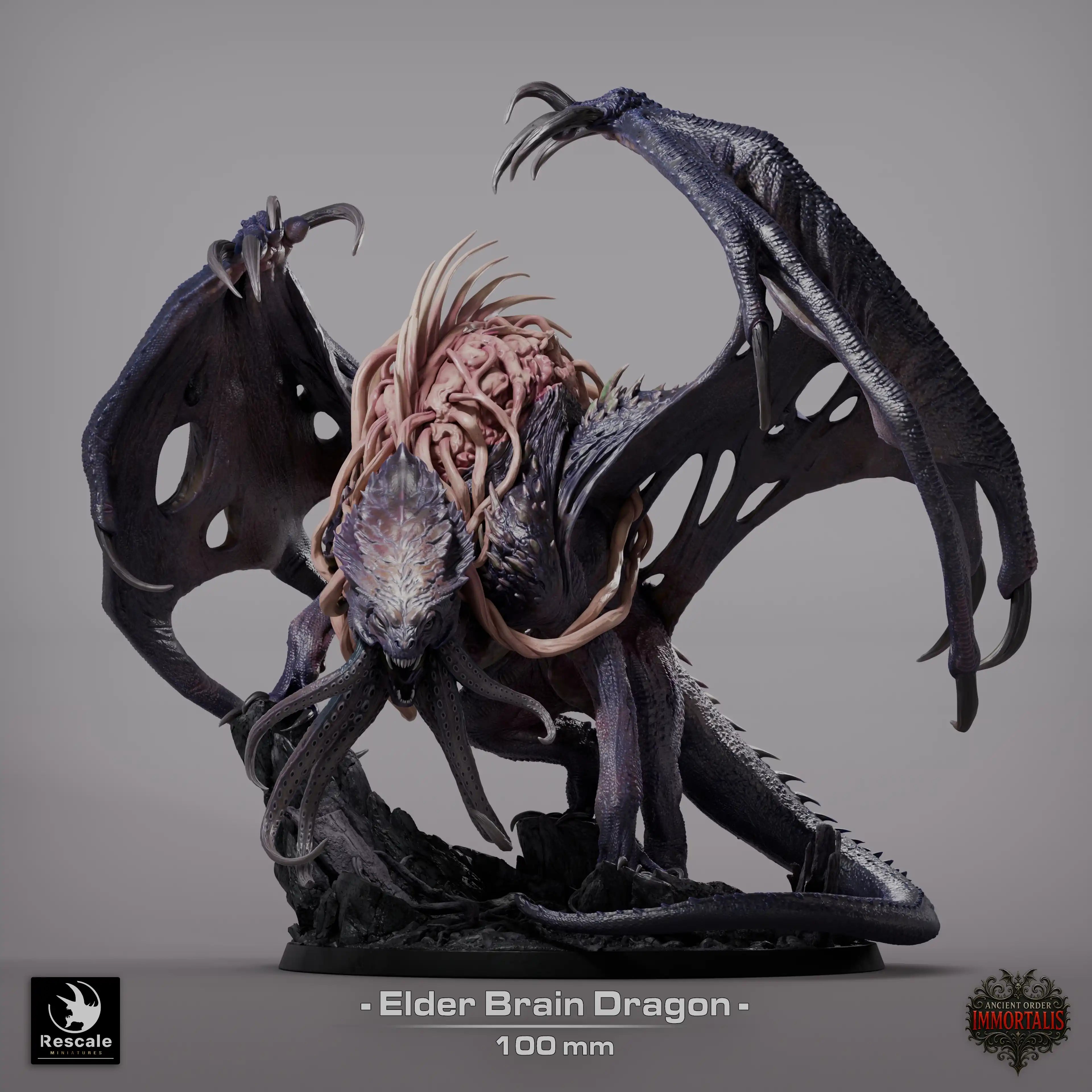 Fantasy Dragon Miniature Elder Brain Dragon Rescale Miniatures - Quality Miniatures - Qumi
