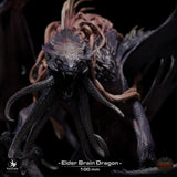 Vorderansicht des Elder Brain Dragon, die das zentrale Gehirn und die zahlreichen greifenden Tentakel zeigt.
