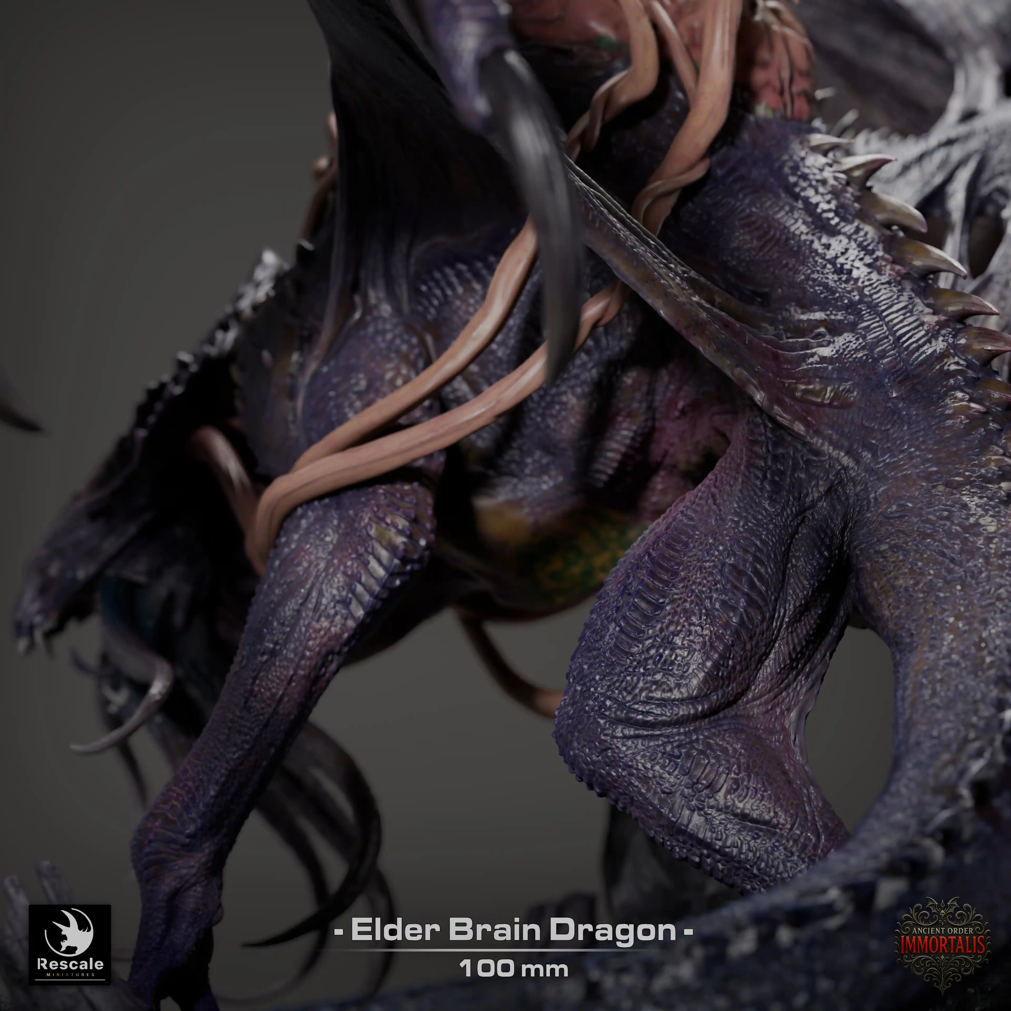 Fantasy Dragon Miniature Elder Brain Dragon Rescale Miniatures - Quality Miniatures - Qumi