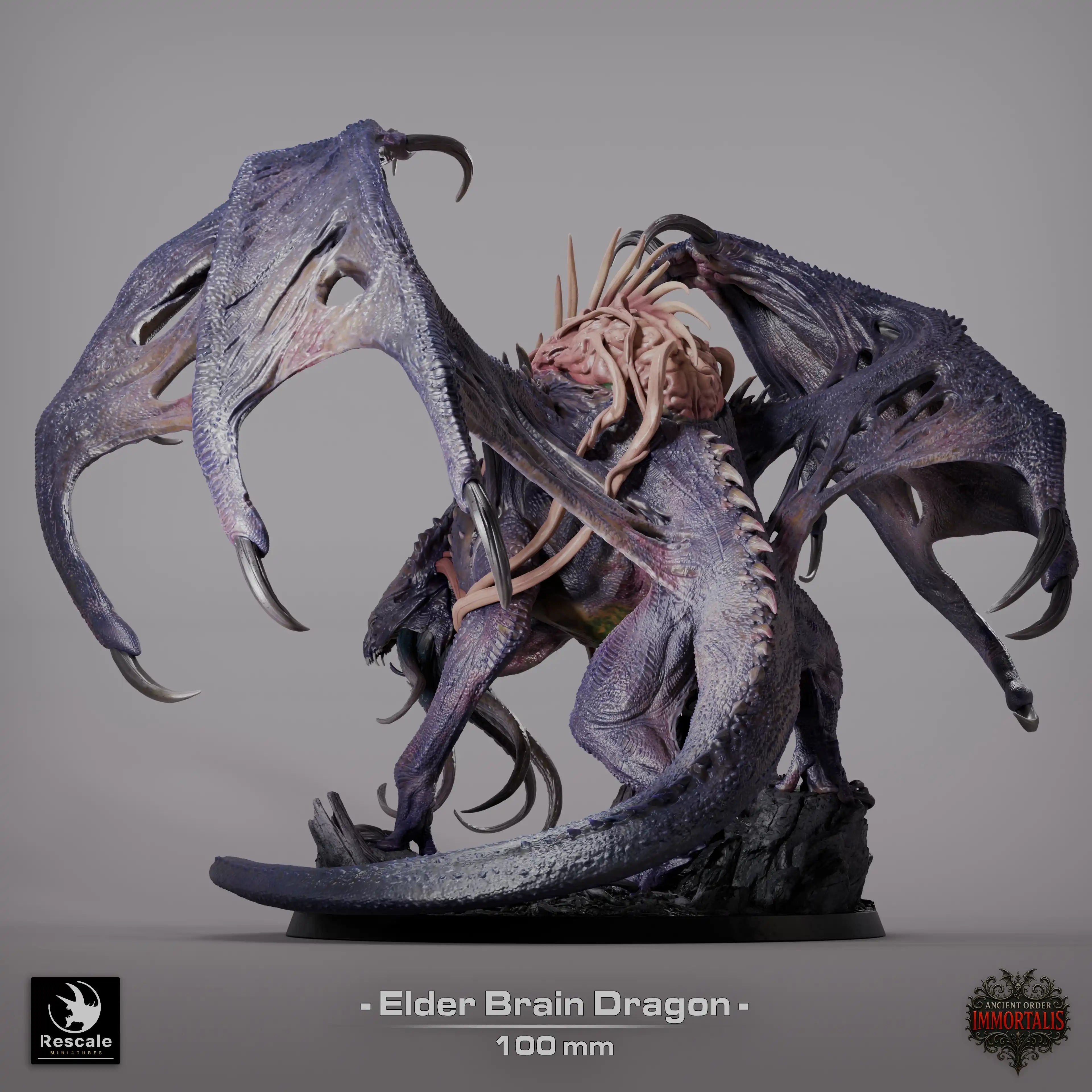Fantasy Dragon Miniature Elder Brain Dragon Rescale Miniatures - Quality Miniatures - Qumi