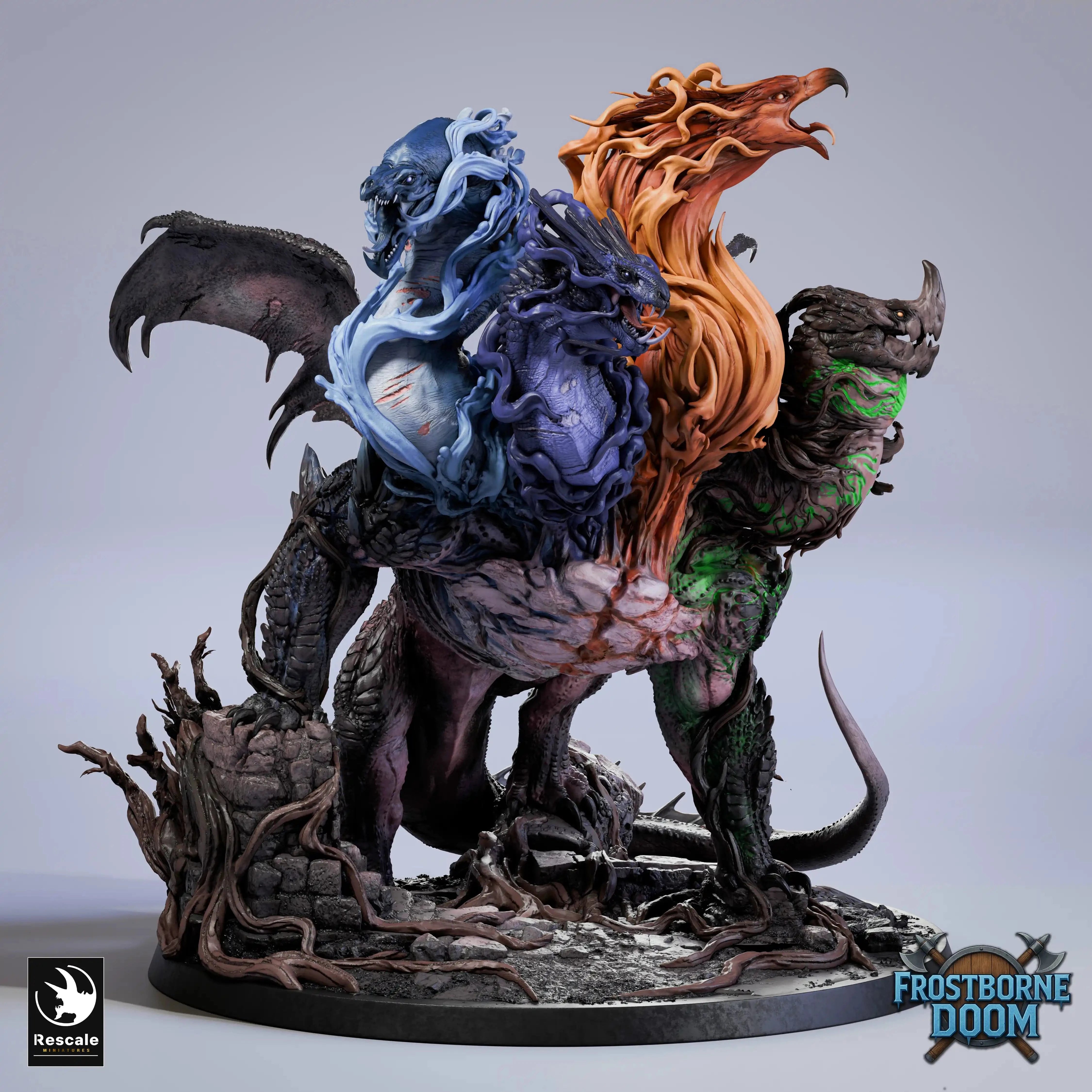 Fantasy Dragon Miniature Elemental Dragon Rescale Miniatures - Quality Miniatures - Qumi