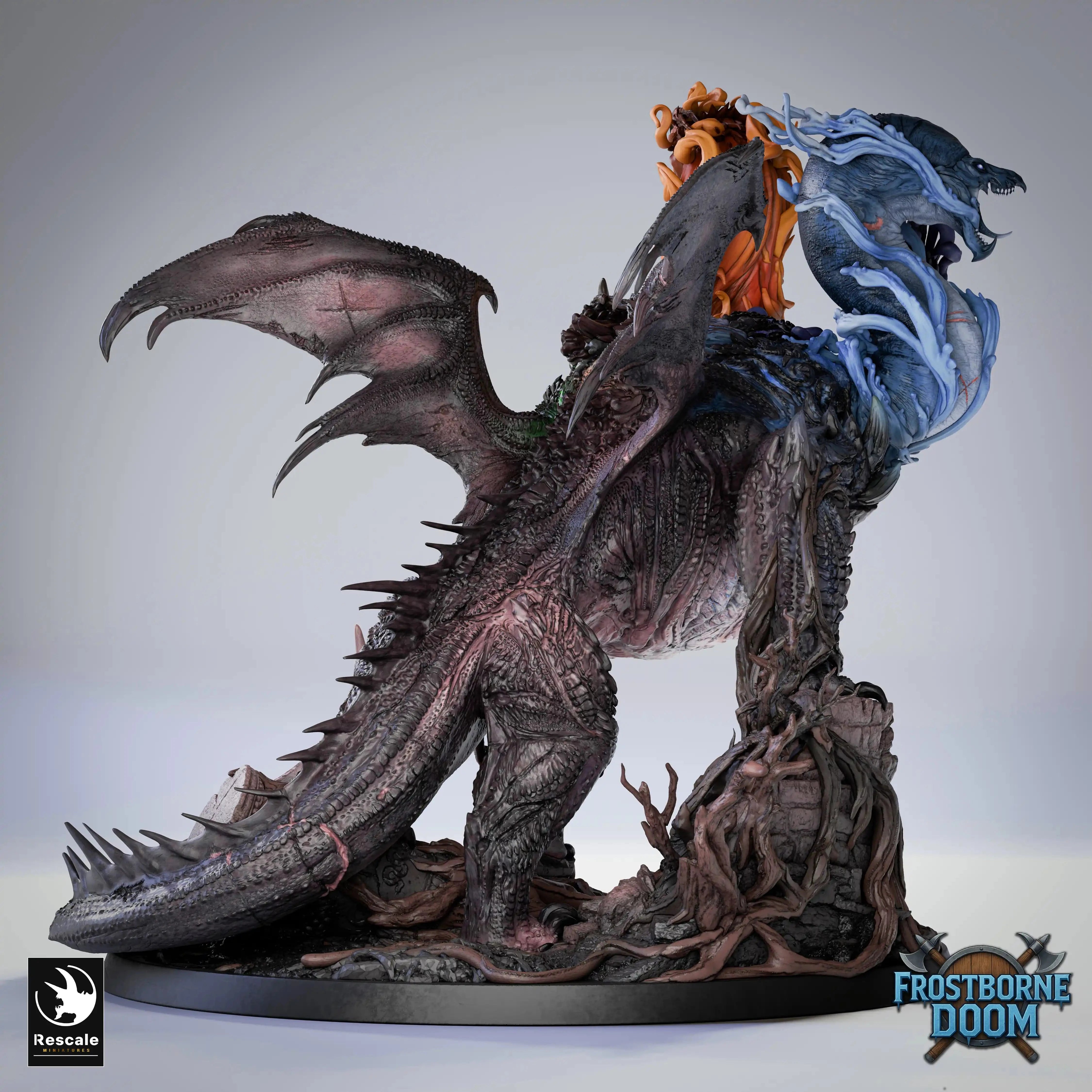 Fantasy Dragon Miniature Elemental Dragon Rescale Miniatures - Quality Miniatures - Qumi