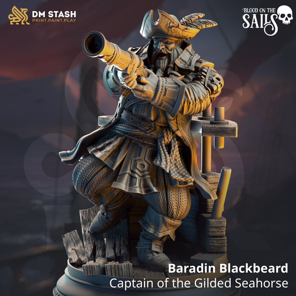 Menschlicher Schütze Tabletop-Miniatur – Exotic Pirate Baradin | Qumi