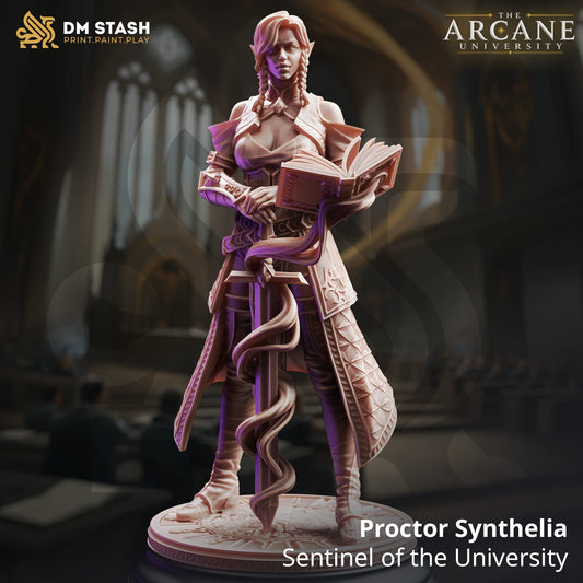Fantasy FIghter Miniature Proctor Synthelia 32mm 75mm DM Stash
