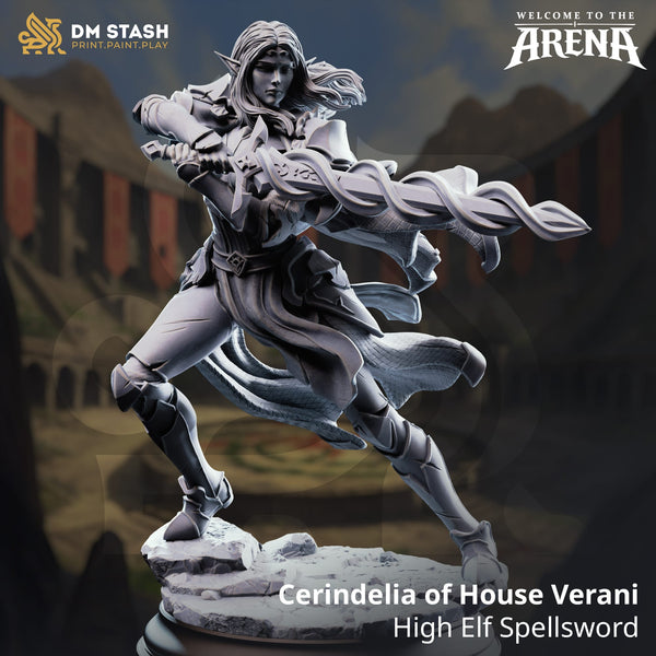Elf Schwertkämpfer Tabletop-Miniatur – High Elf Cerindelia | Qumi