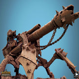 Close-up of the plasma cannon barrel and the seated gunner operator detail.