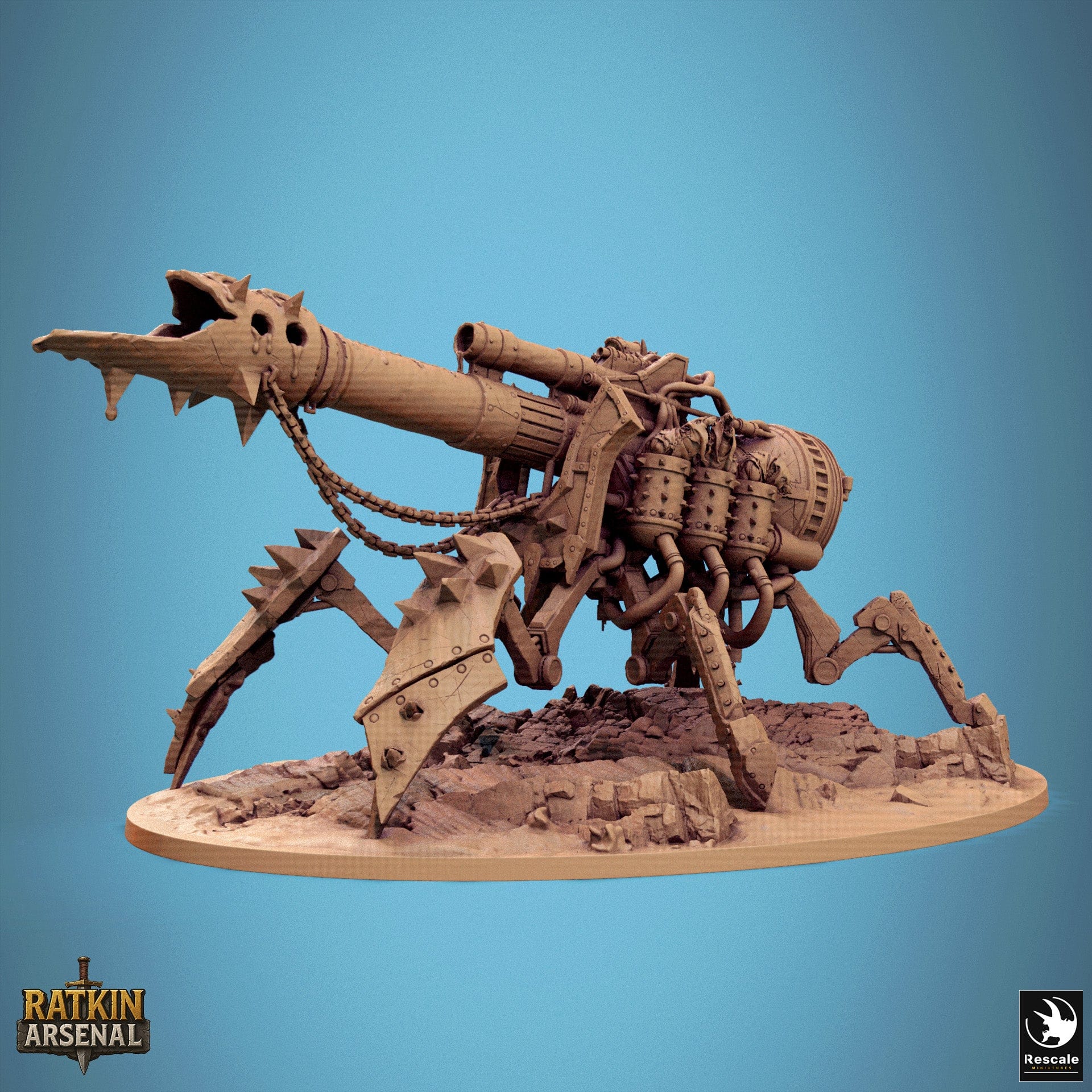 Fantasy Humanoid Heavy Plasma Cannon 32mm Rescale Miniatures Quality Miniatures - Qumi Wargaming Mini Model Figure