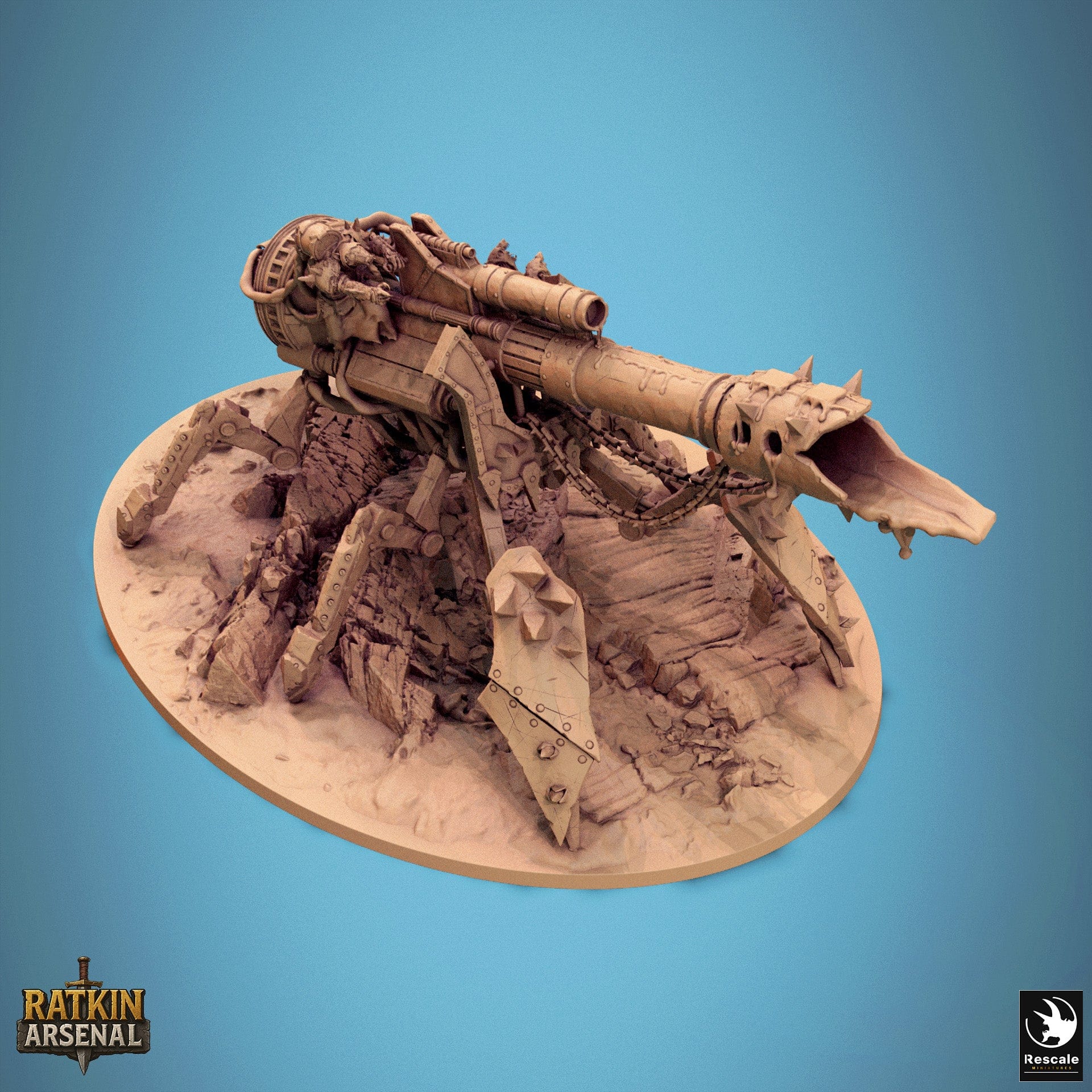 Fantasy Humanoid Heavy Plasma Cannon 32mm Rescale Miniatures Quality Miniatures - Qumi Wargaming Mini Model Figure
