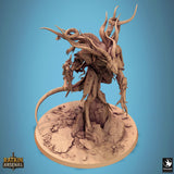 Isometrische Ansicht der Muckpriest-Miniatur von oben mit Fokus auf das Horndesign