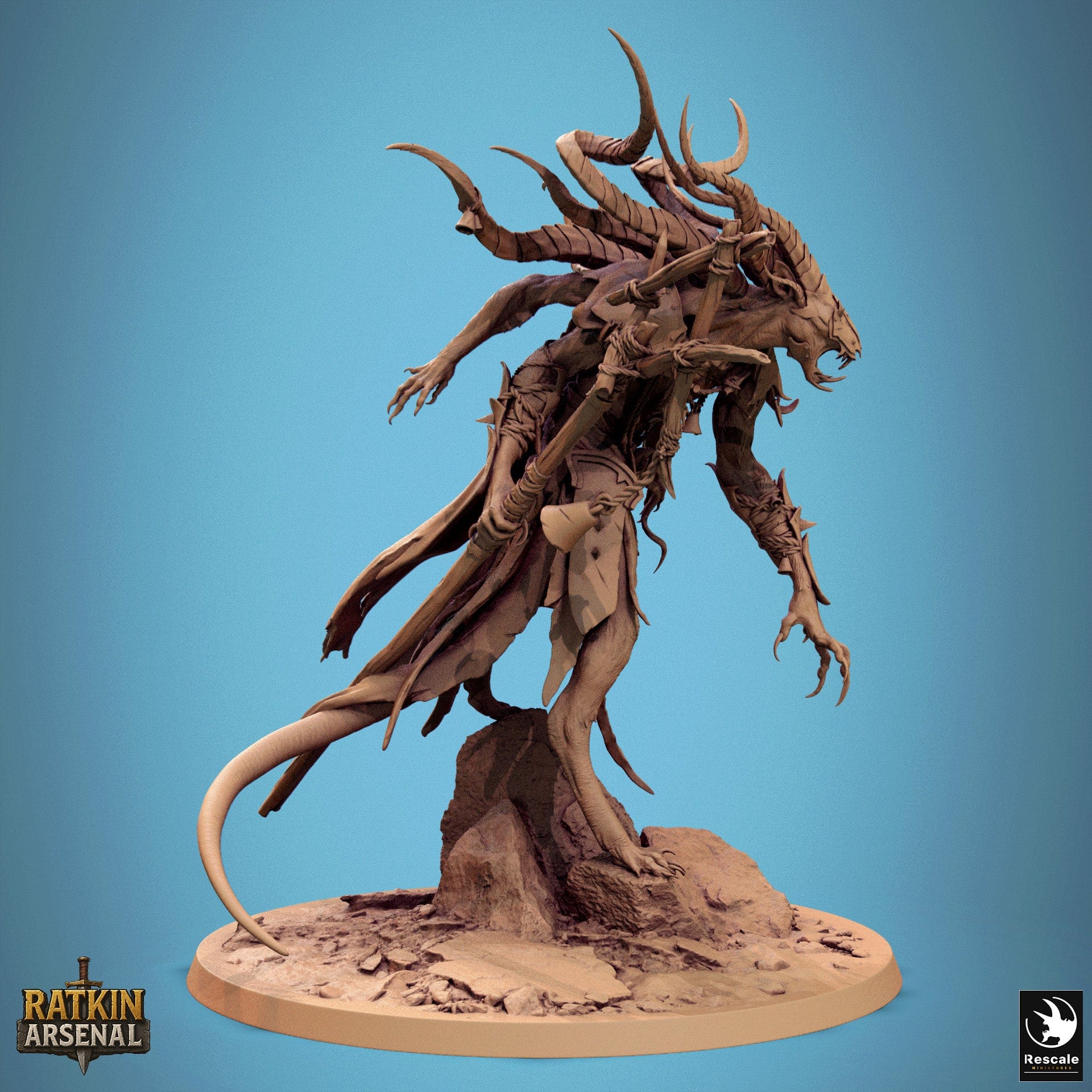 Fantasy Humanoid Muckpriest 32mm Rescale Miniatures Quality Miniatures - Qumi Wargaming Mini Model Figure