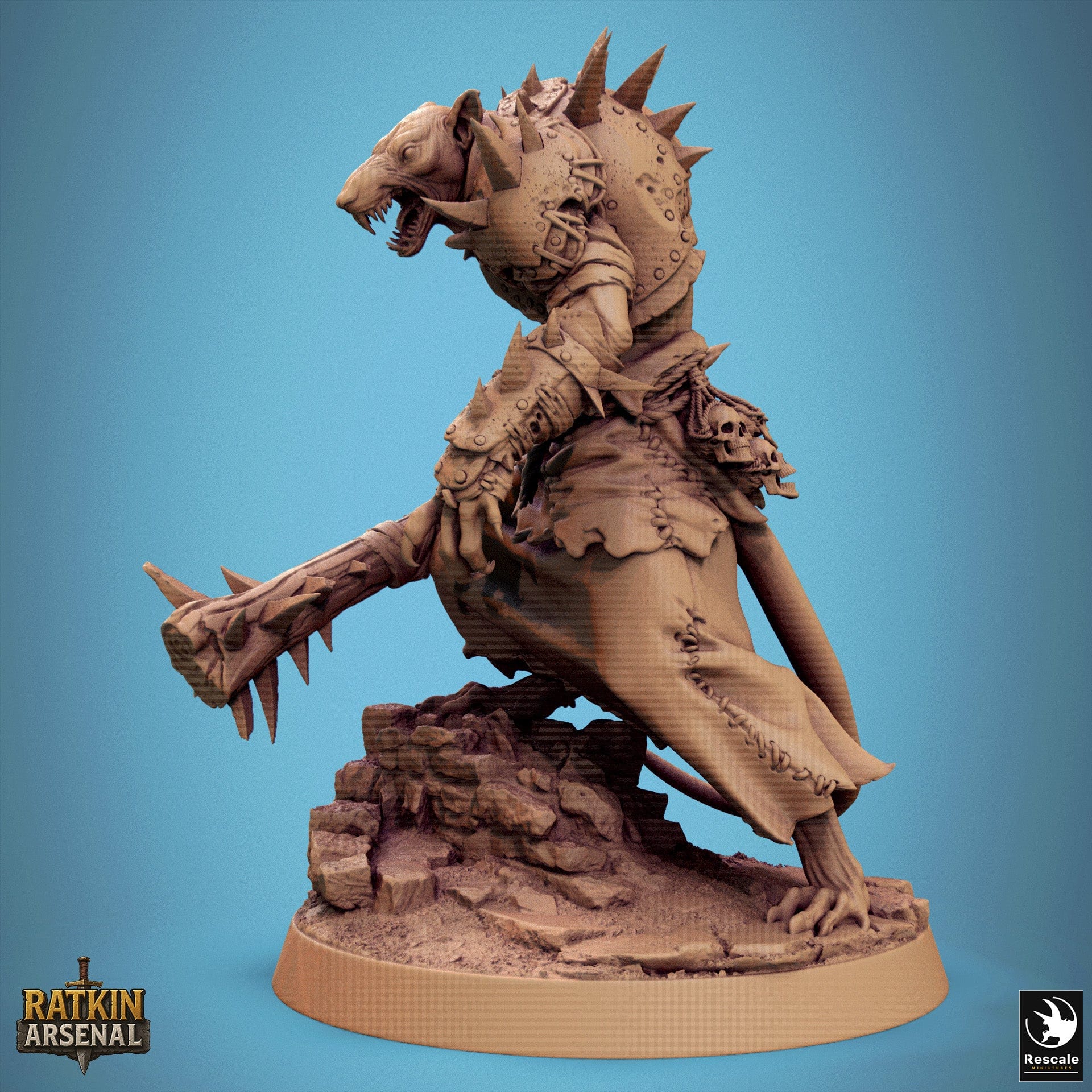 Fantasy Humanoid Rat Folk Soldiers 32mm Rescale Miniatures Quality Miniatures - Qumi Wargaming Mini Model Figure