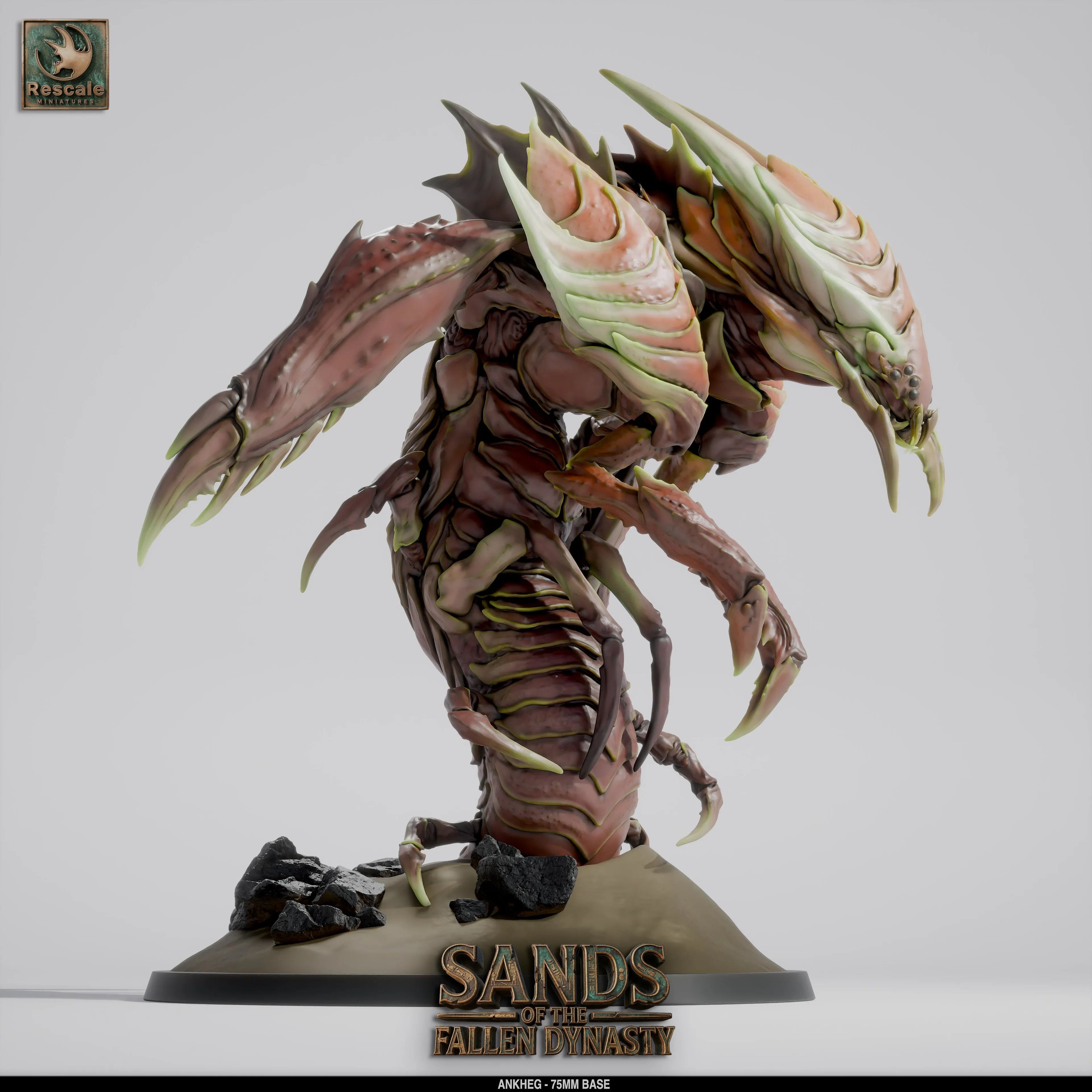 Fantasy Ankheg insect creature miniature from Qumi's rescaled fantasy miniatures line, perfect for tabletop RPG and wargaming.