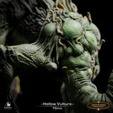 Detailed macro shot of the textured organic growth and skin details on the Hollow Vulture model
