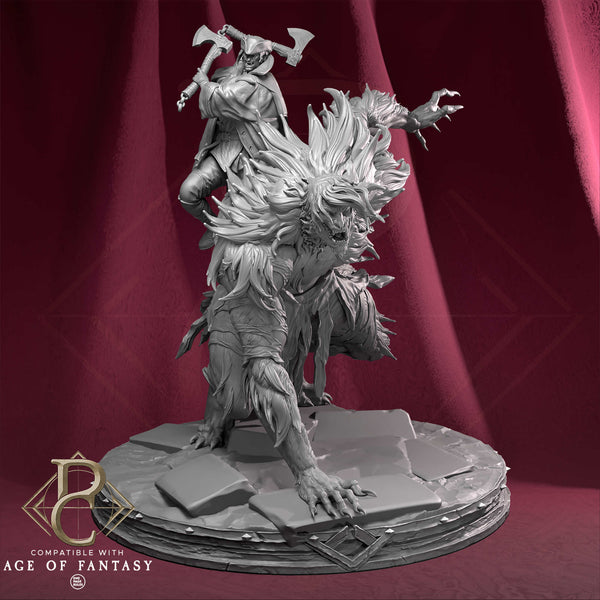 Fantasy-Monster mit montiertem Edmund de Fronsac Parasite Collectibles