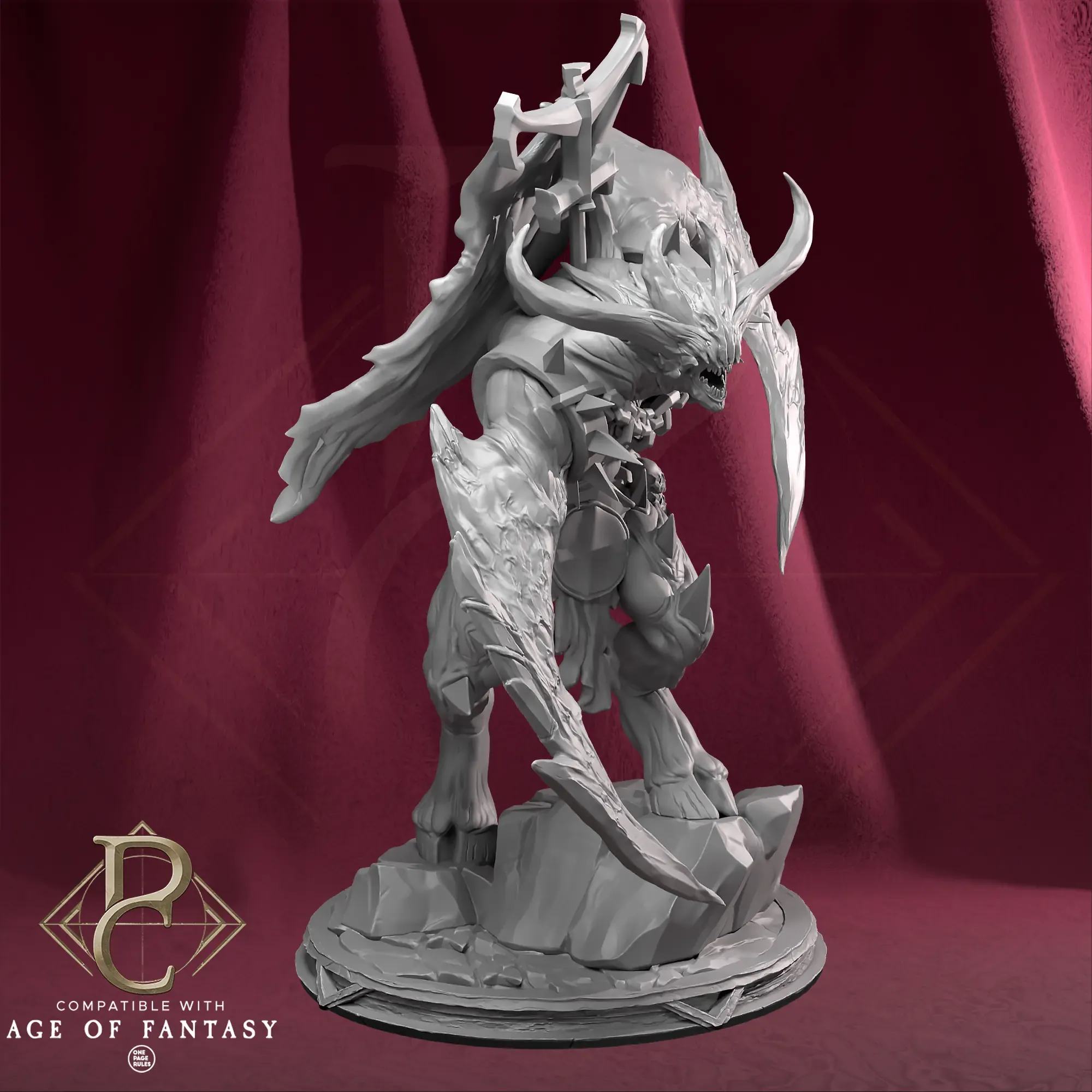 Fantasy Tabletop Berserker Blood Demon  Parasite Collectibles - Quality Miniatures - Qumi